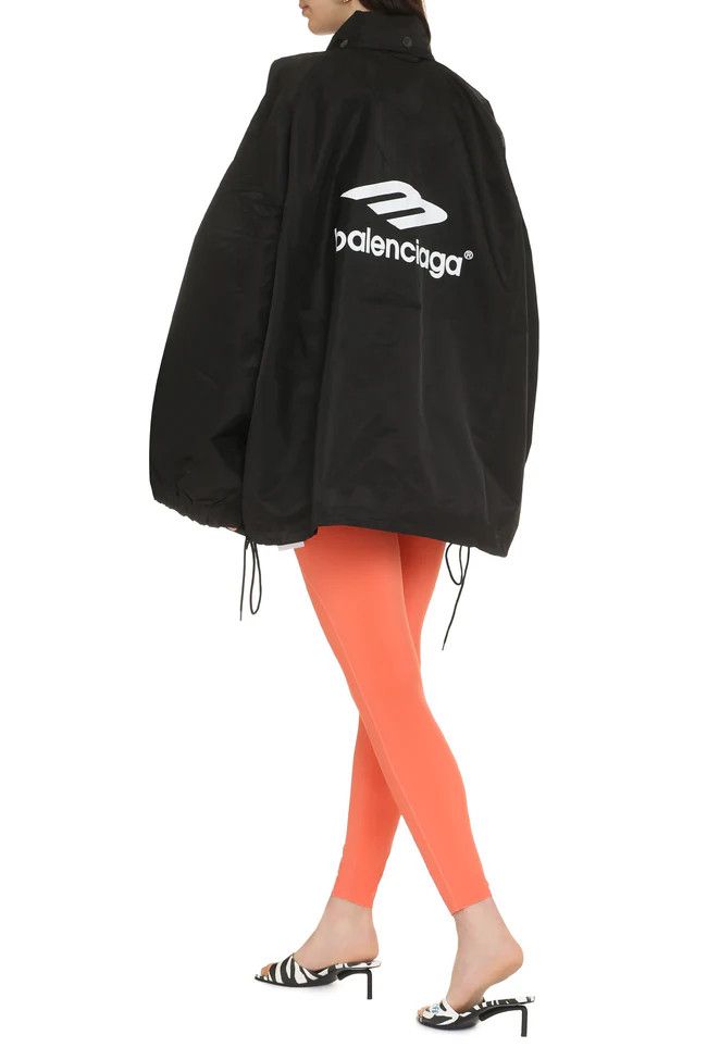 Balenciaga o1mle0824 Logo Embroidery Windbreaker in Black Size M / US 6-8 / IT 42-44 - 4 Thumbnail