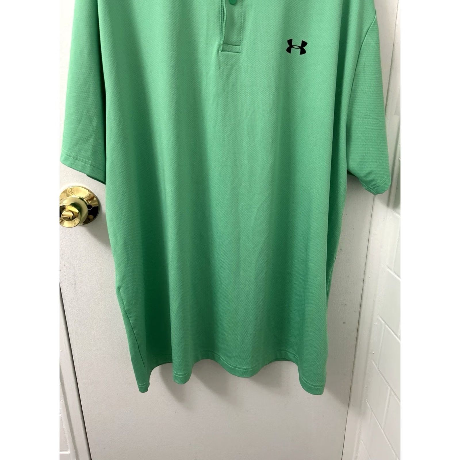 Under Armour Under Armour Polo Shirt Mens 2XL Green HeatGear Golf Short Sleeve Moisture Wicking Breathable Performance Polo Size US XXL / EU 58 / 5 - 3 Thumbnail