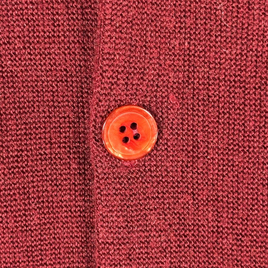 Vintage VINTAGE Campus Cardigan Sweater Adult LARGE Red Pockets Ribbed Banded Grunge 70s Size US L / EU 52-54 / 3 - 6 Thumbnail