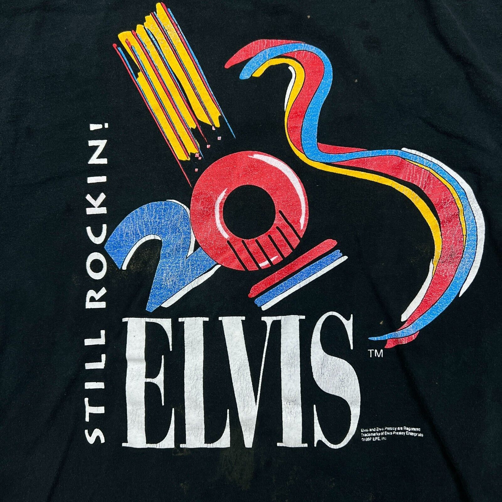Band Tees × Vintage 1997 Elvis Presley T Shirt Still Rockin' Single Stitch Tee Size US L / EU 52-54 / 3 - 2 Thumbnail