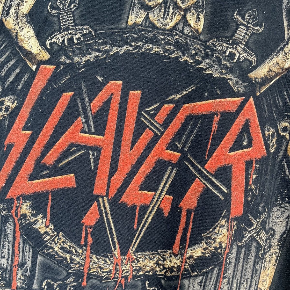 Slayer × Vintage Slayer World Tour 2012-2013 Full Printed Rock TShirt Size US M / EU 48-50 / 2 - 7 Thumbnail
