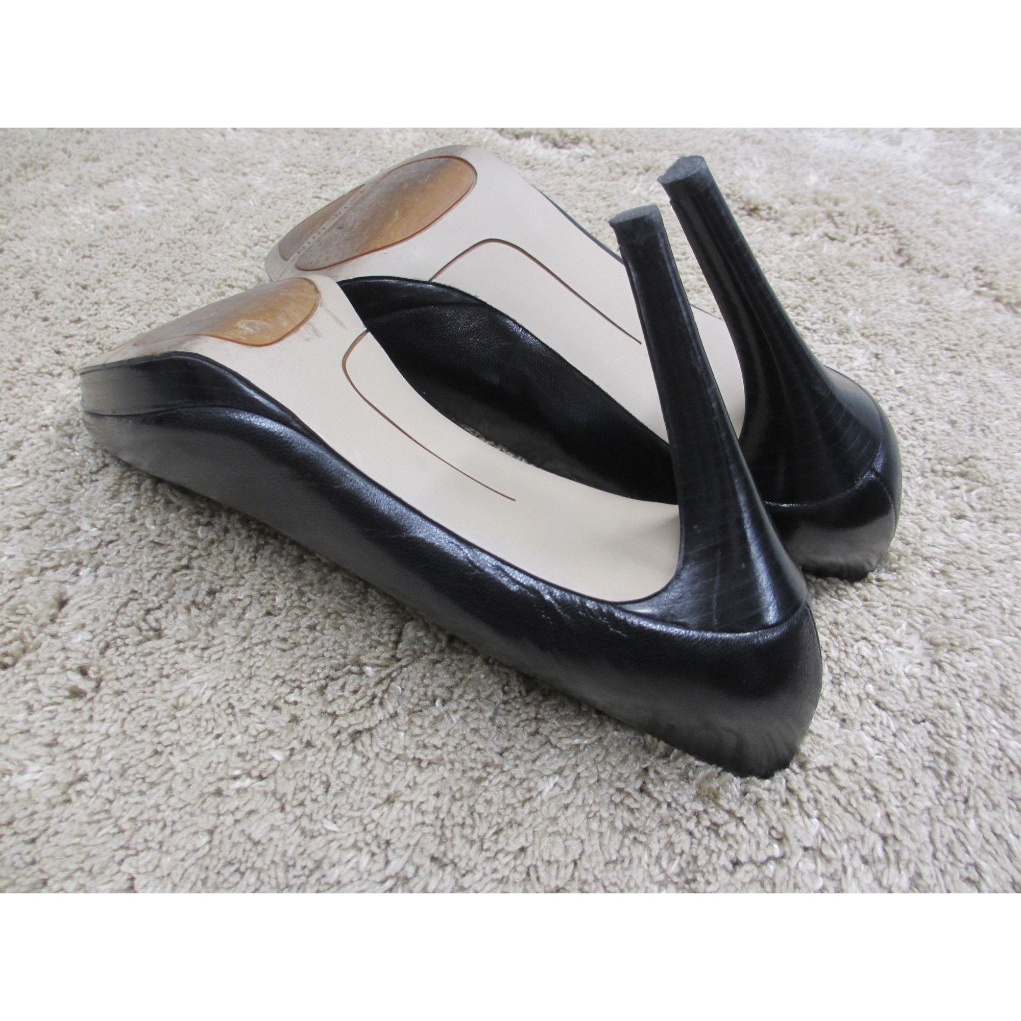 Nine West NINE WEST NWBEAUTIE PLATFORM BLACK LEATHER HEELS 8.5 MEDIUM Size US 8.5 / IT 38.5 - 9 Thumbnail