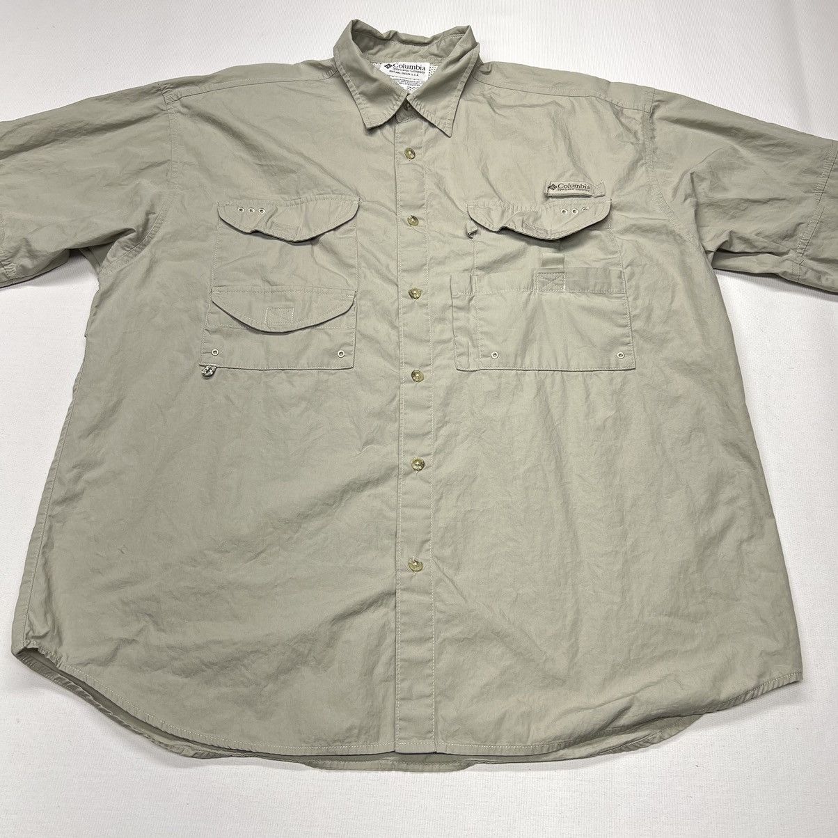 Columbia × Vintage Columbia Shirt Beige PFG Button Fishing Vented Long Sleeve Size US L / EU 52-54 / 3 - 2 Thumbnail