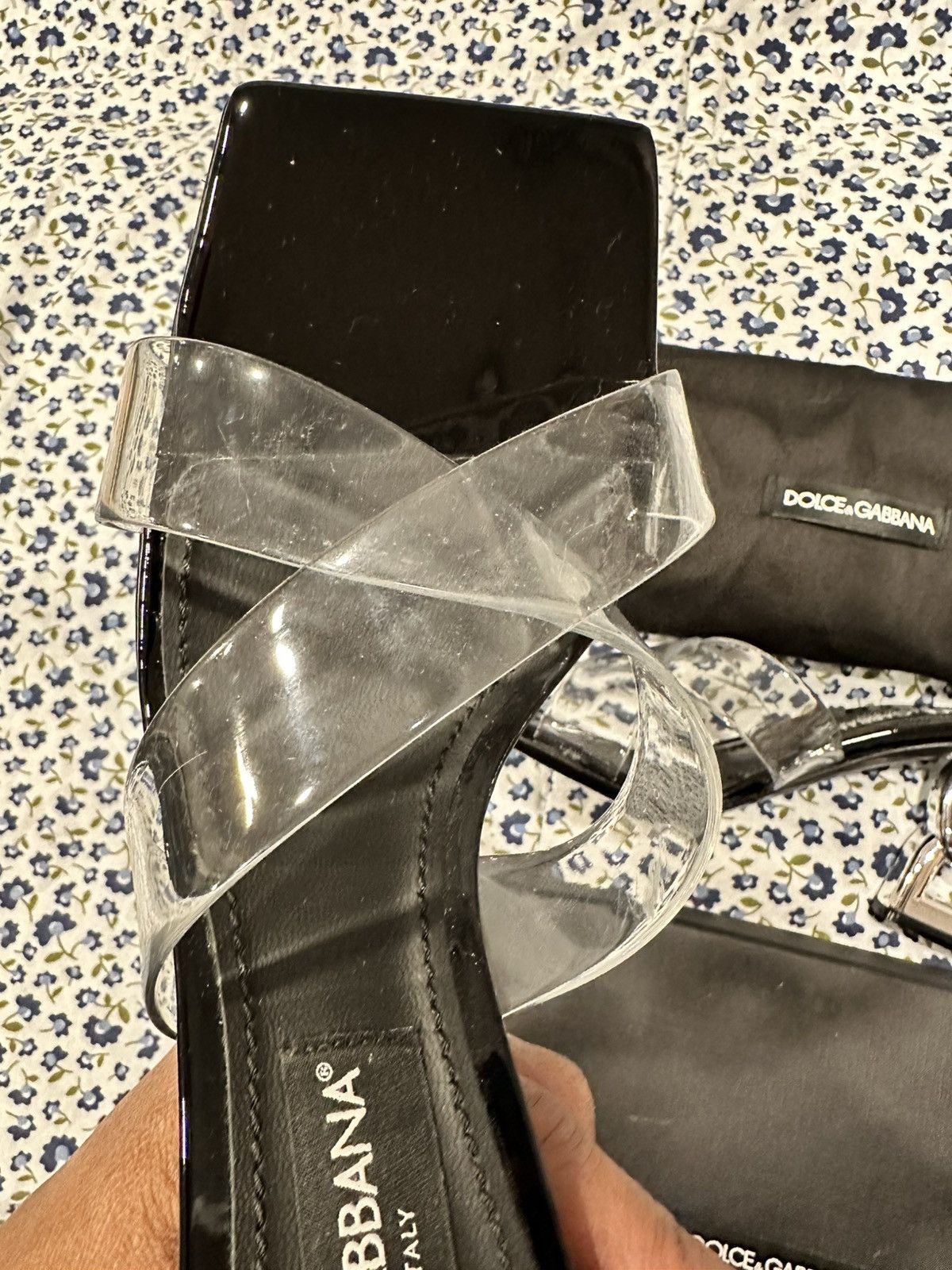Dolce & Gabbana Dolce and Gabbana Black Clear Sandals EURO Size 39.5 US 9.5 Size US 9.5 / IT 39.5 - 8 Thumbnail