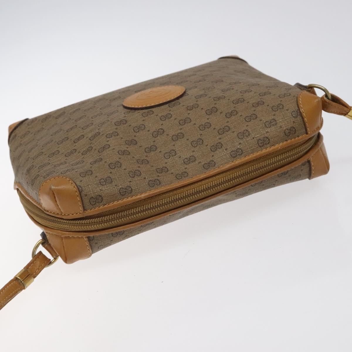 GUCCI Micro GG Supreme Shoulder Bag Pvc Brown Gold 007 115