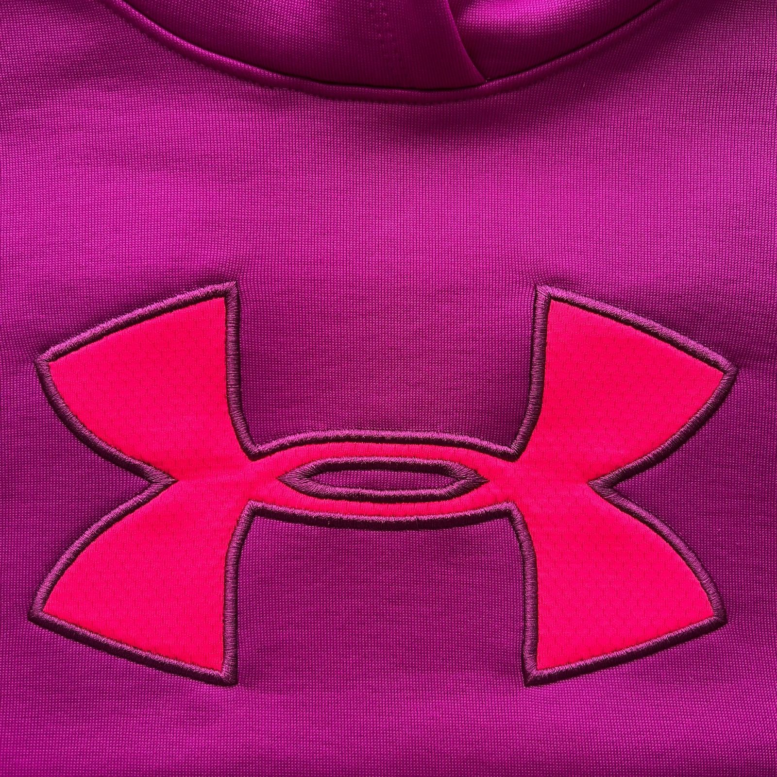 Under Armour Under Armour Pink Girls Youth Fleece Big Logo Hoodie, YLG Size US L / EU 52-54 / 3 - 3 Thumbnail