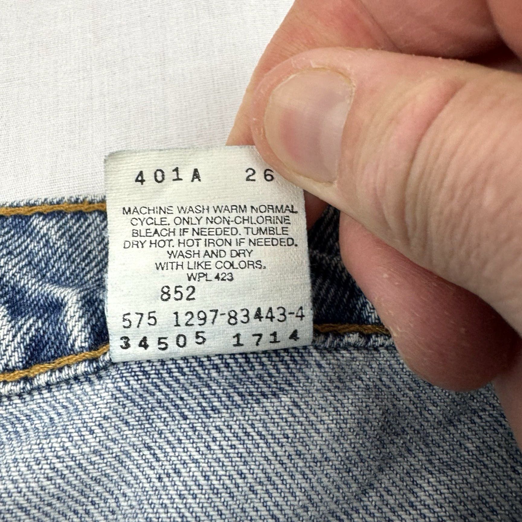 Levi's VINTAGE Levi's 505 Jean Shorts Mens Regular 38 Blue White USA 90s Grunge Punk Hipster Baggy Chino Style Size US 38 / EU 54 - 4 Thumbnail