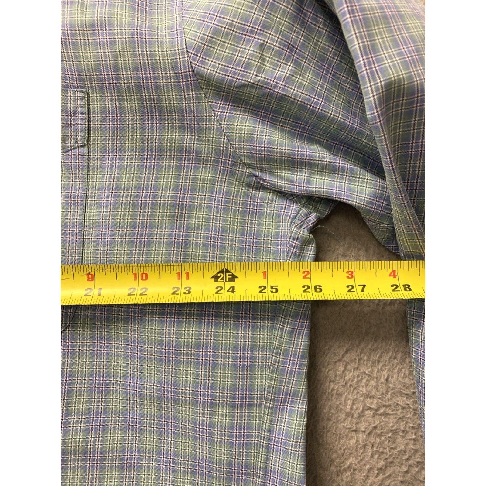 Faconnable VINTAGE Faconnable Shirt Aqua Plaid Long Sleeve XL Men's Cotton Button-Down Collared 52in Chest Early 2000s Utility Casual Wear Size US XL / EU 56 / 4 - 5 Thumbnail