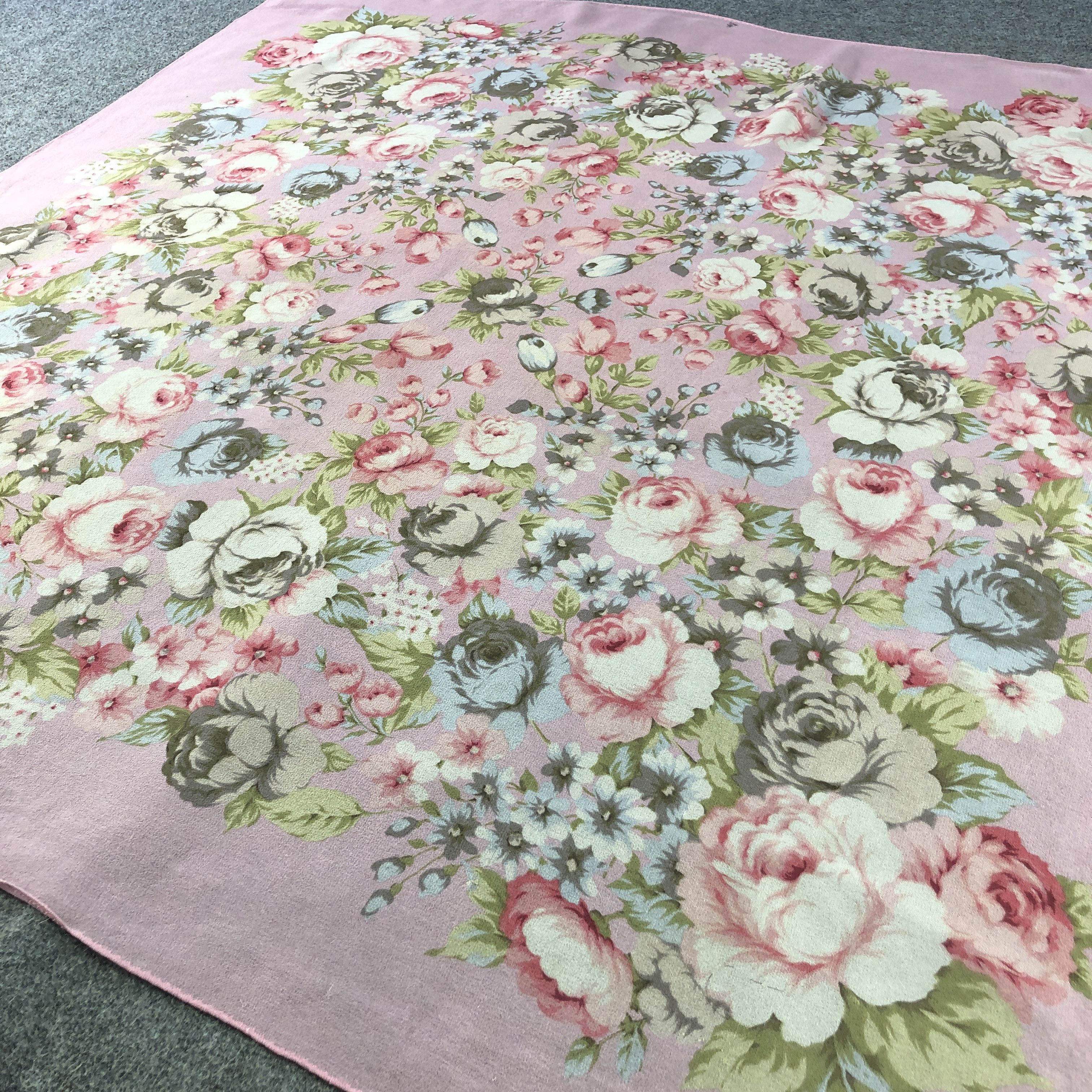 Vintage Elle Floral Silk Scarf M1349 Size ONE SIZE - 3 Thumbnail