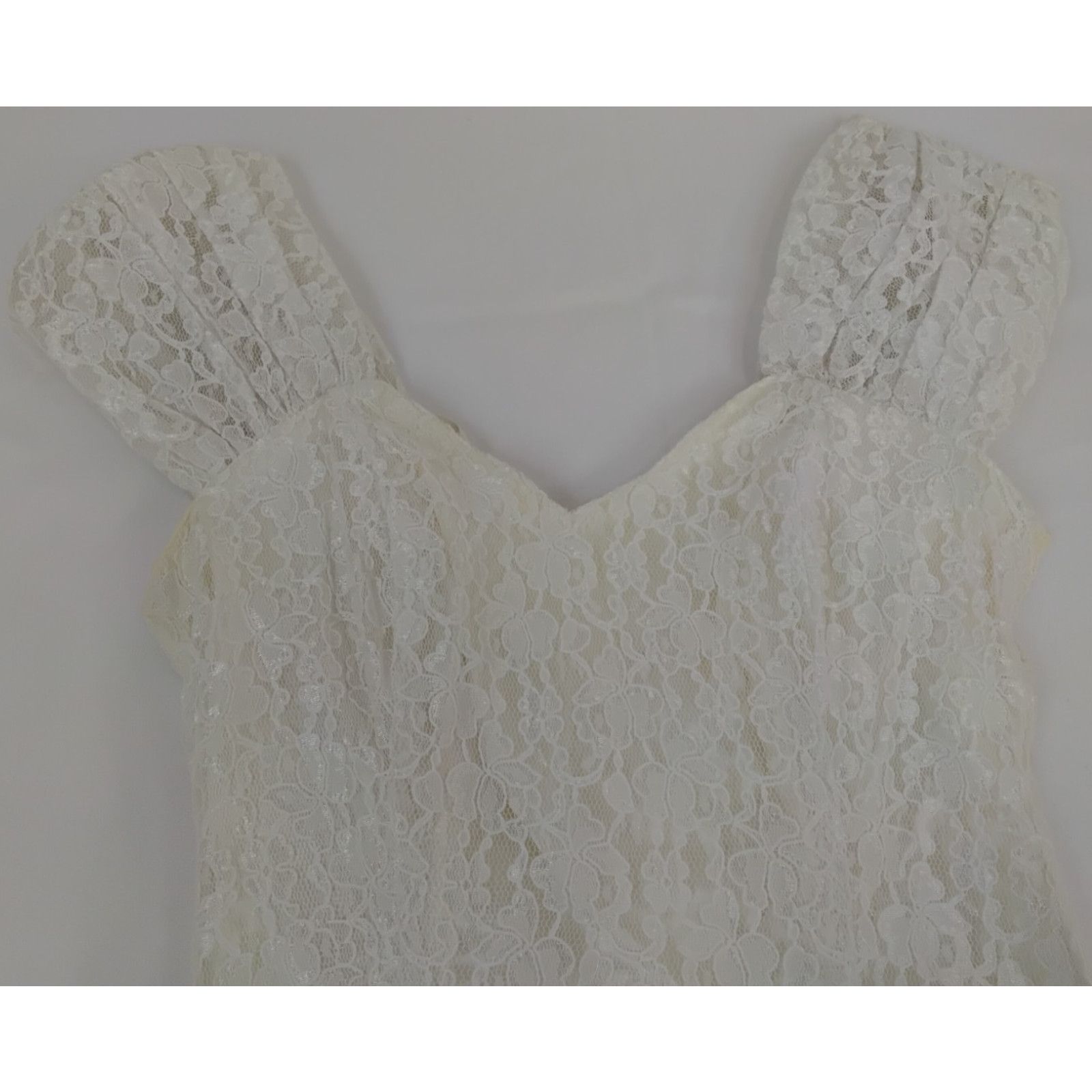 Other Loralie Lace Gown Women's 8 White Vintage 80s Wedding Dress Size M / US 6-8 / IT 42-44 - 4 Thumbnail