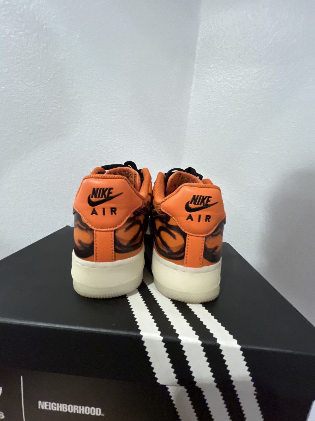 Nike Nike Air Force 1 Skeleton Orange Size US 8.5 / EU 41-42 - 4 Thumbnail