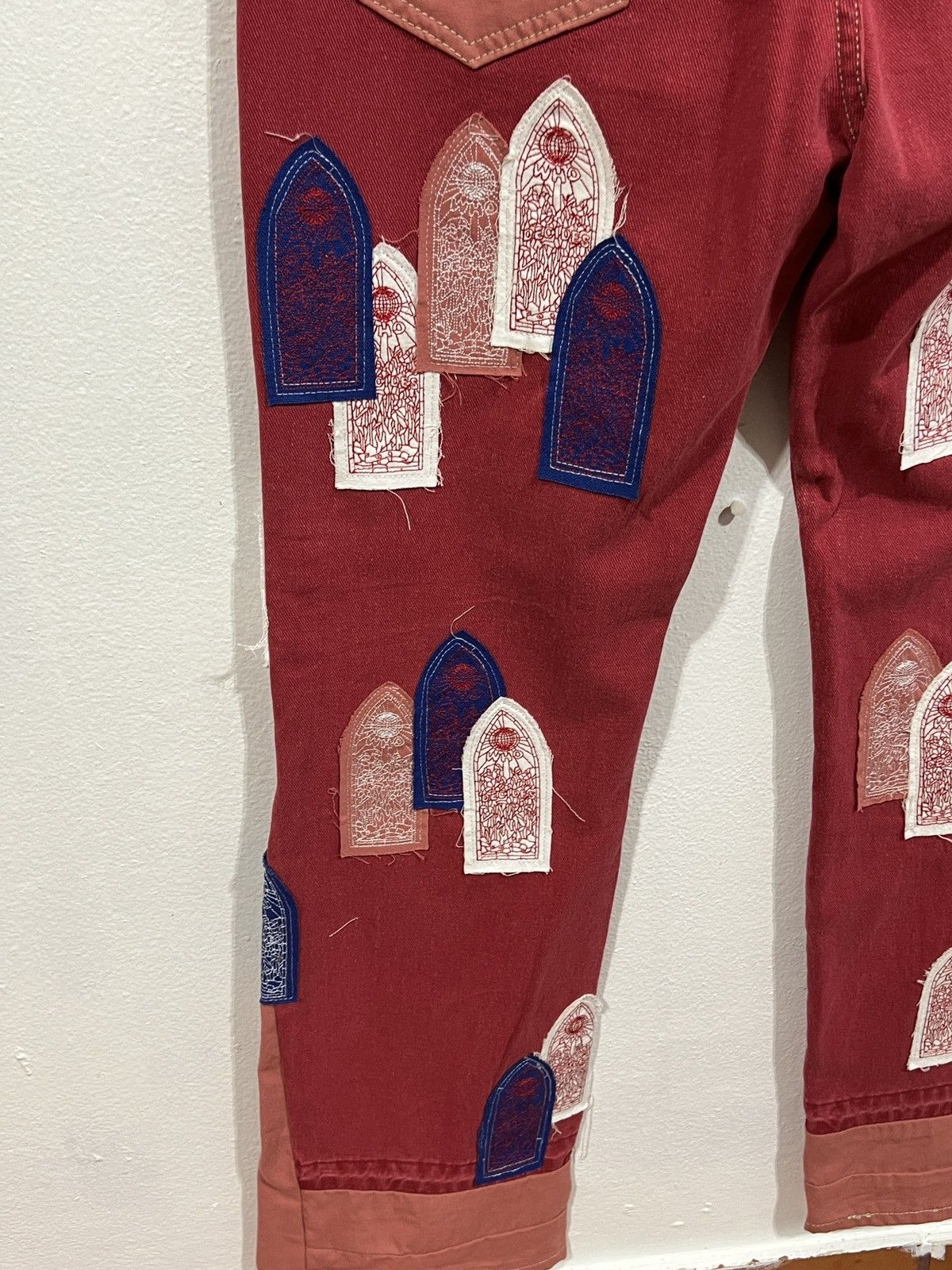 Who Decides War Who Decides War Patched Arch Carpenter Red Jeans Size US 32 / EU 48 - 10 Thumbnail