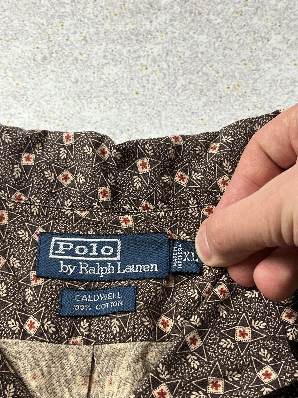Polo Ralph Lauren Polo Ralph Lauren Caldwell Loop Camp Shirt Geometric Print Size US XL / EU 56 / 4 - 8 Thumbnail