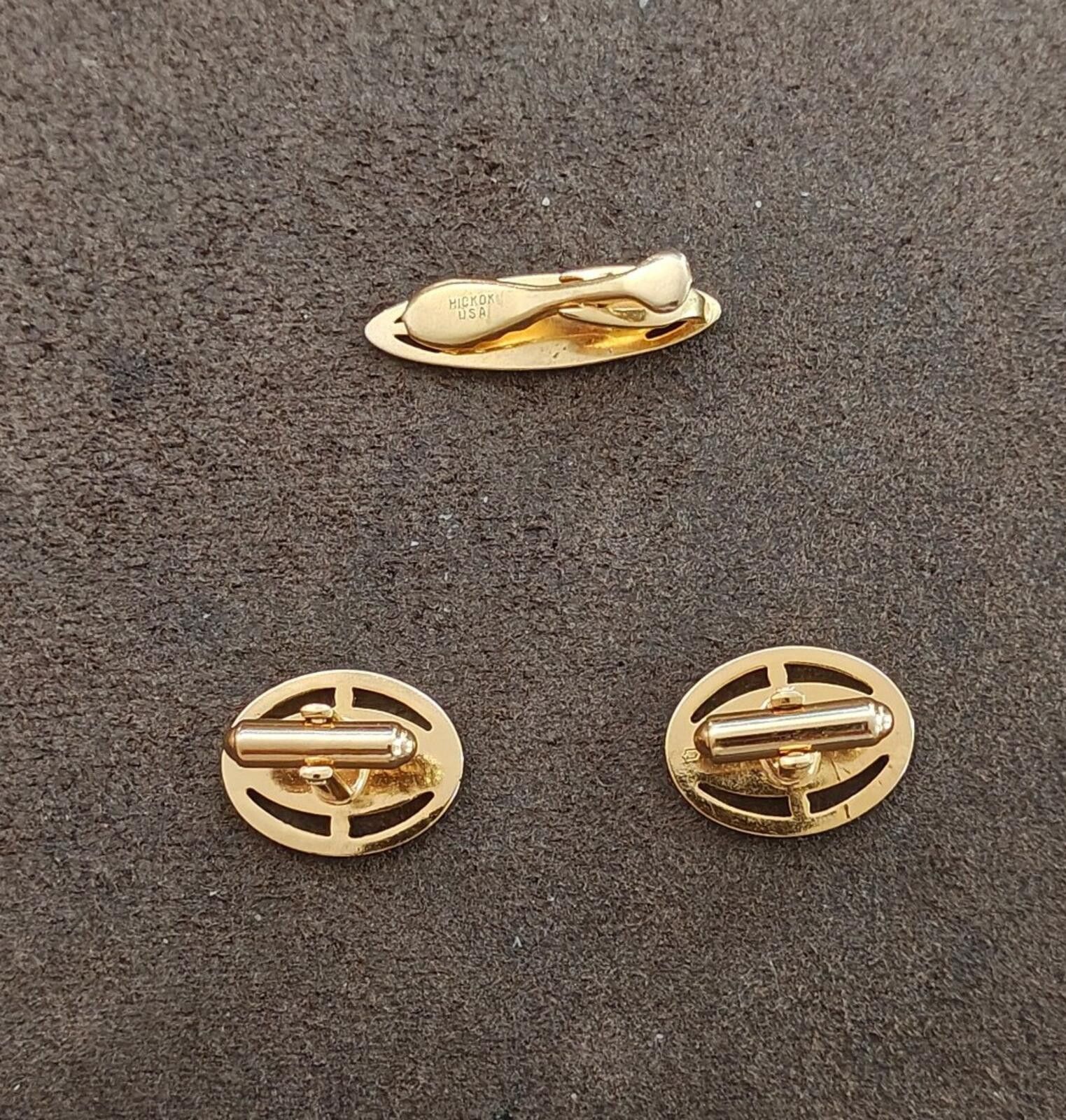 Other 50/60s Hickok USA Monogram Initial S Tie Bar Clip Cufflink Size ONE SIZE - 7 Thumbnail