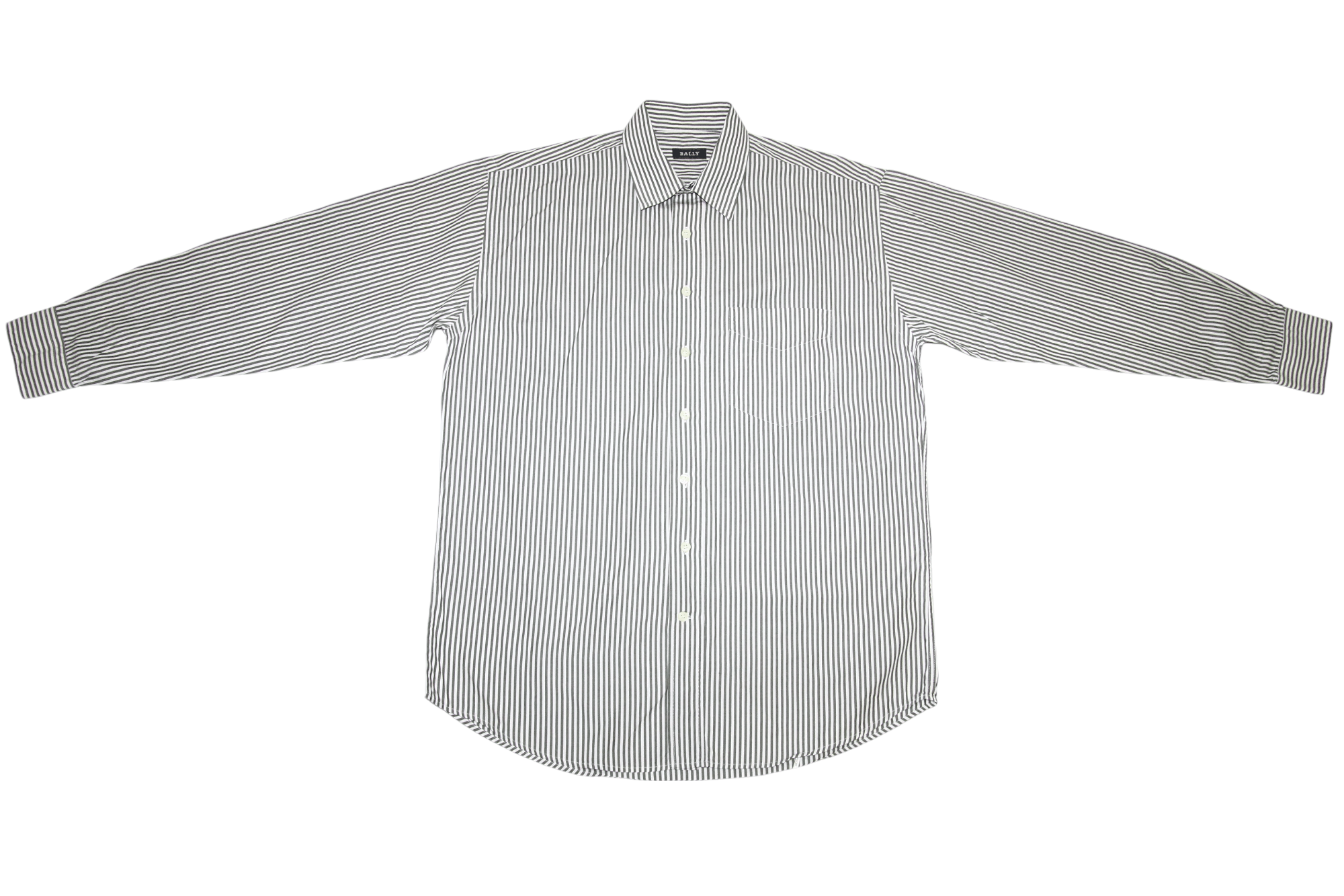Bally Bally Asoni/SA fabric Regular Fit Striped Poplin Dress Shirt Size US L / EU 52-54 / 3 - 11 Thumbnail