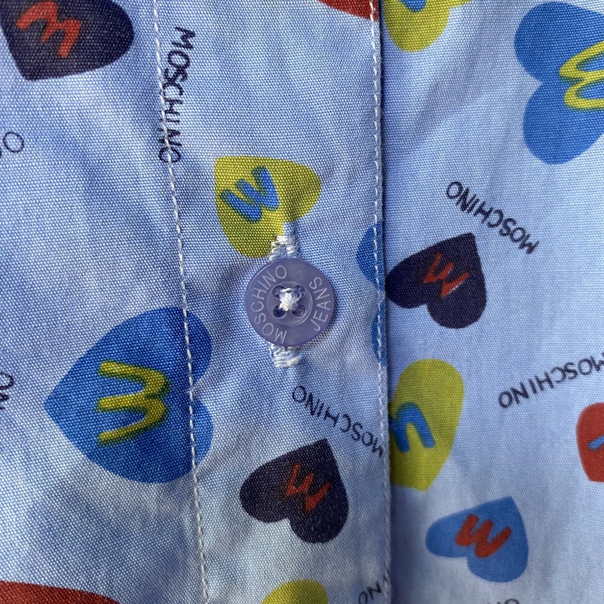 Moschino MOSCHINO Blue M&M Print Shirt Size L / US 10 / IT 46 - 14 Thumbnail
