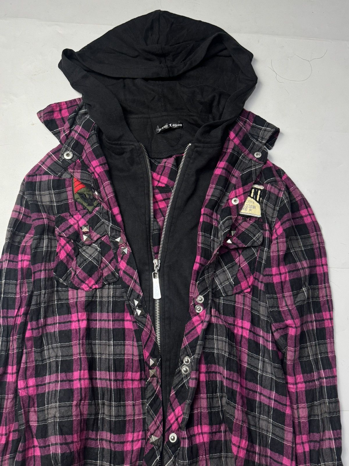 Hysteric Glamour Double Layers Punk Styled Jessy Logan Shirt Hoodie Size US S / EU 44-46 / 1 - 3 Thumbnail