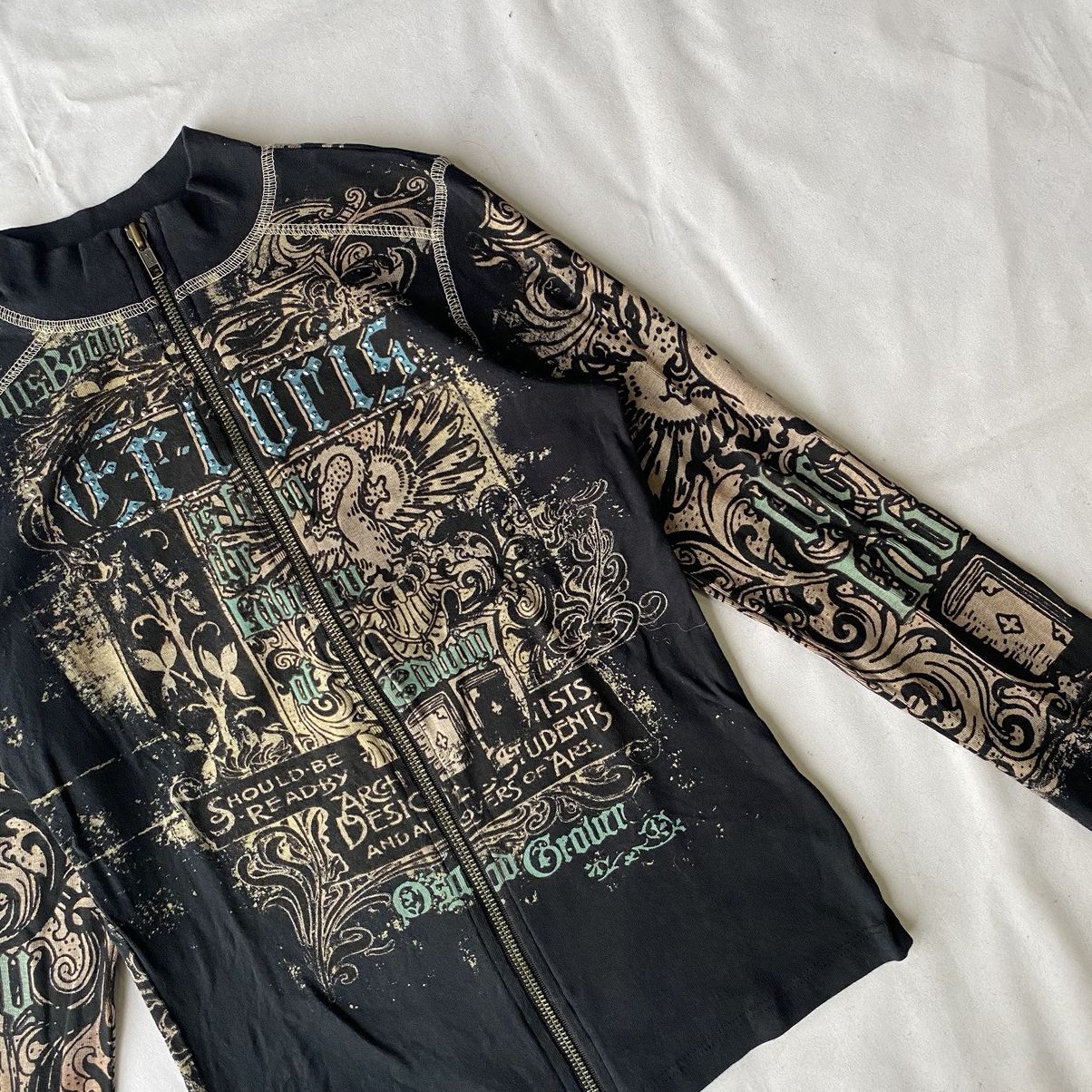If Six Was Nine × Le Grande Bleu (L.G.B.) Vintage Renaissance Skinny Minnie Gothic Zip Up L.G.B Style Size US M / EU 48-50 / 2 - 5 Thumbnail
