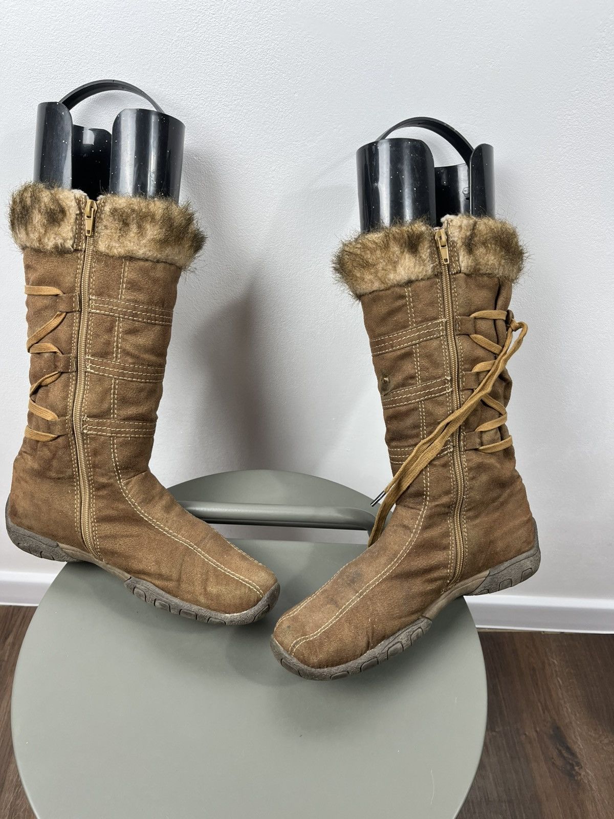 Other Brown Suede Faux Fur Winter Boots Size 39 Size US 8.5 / IT 38.5 - 12 Thumbnail