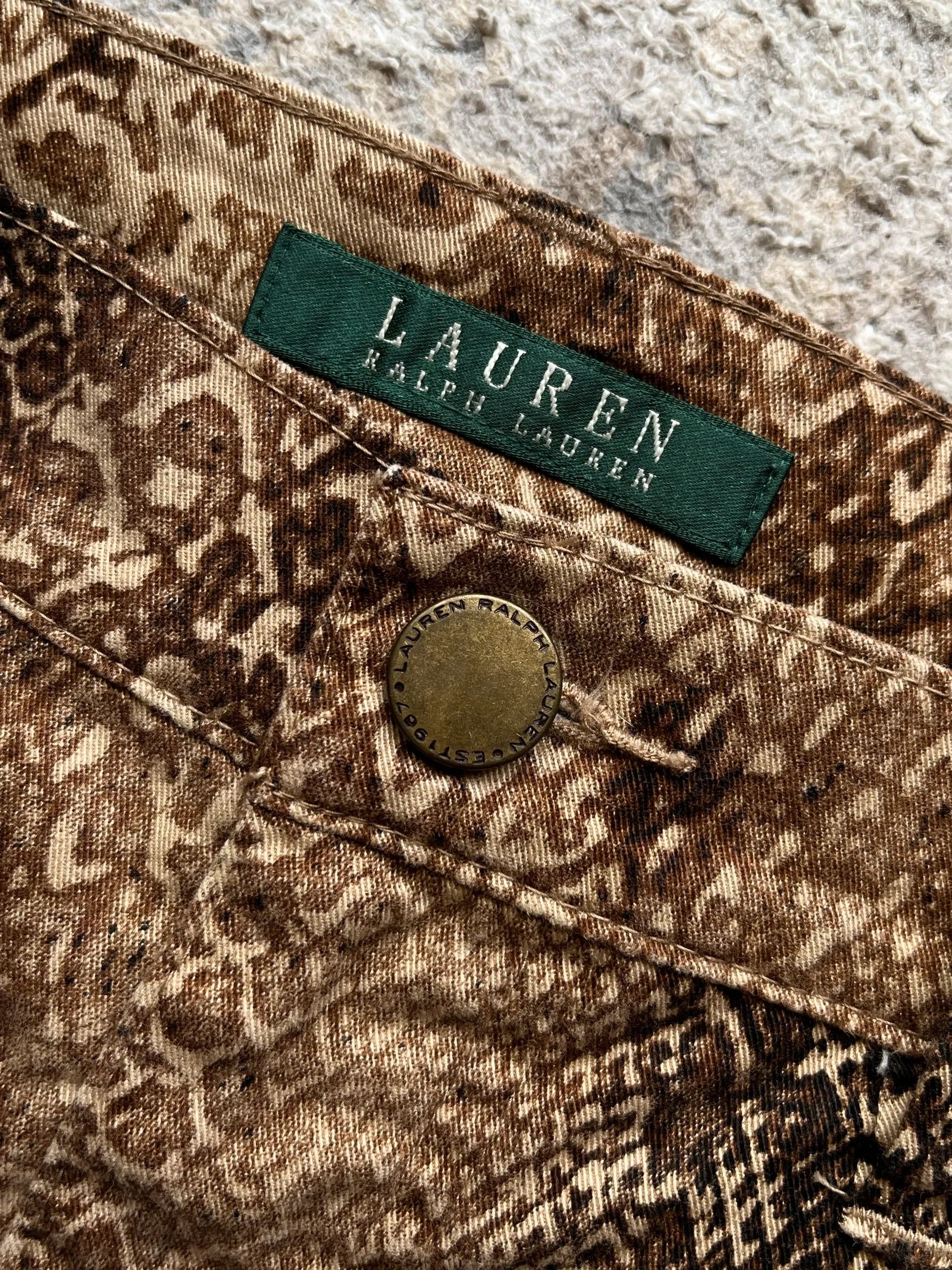 Polo Ralph Lauren Lauren Ralph Lauren Sz 6 Snake Overprint 2000s Y2K Size 28" / US 6 / IT 42 - 2 Thumbnail