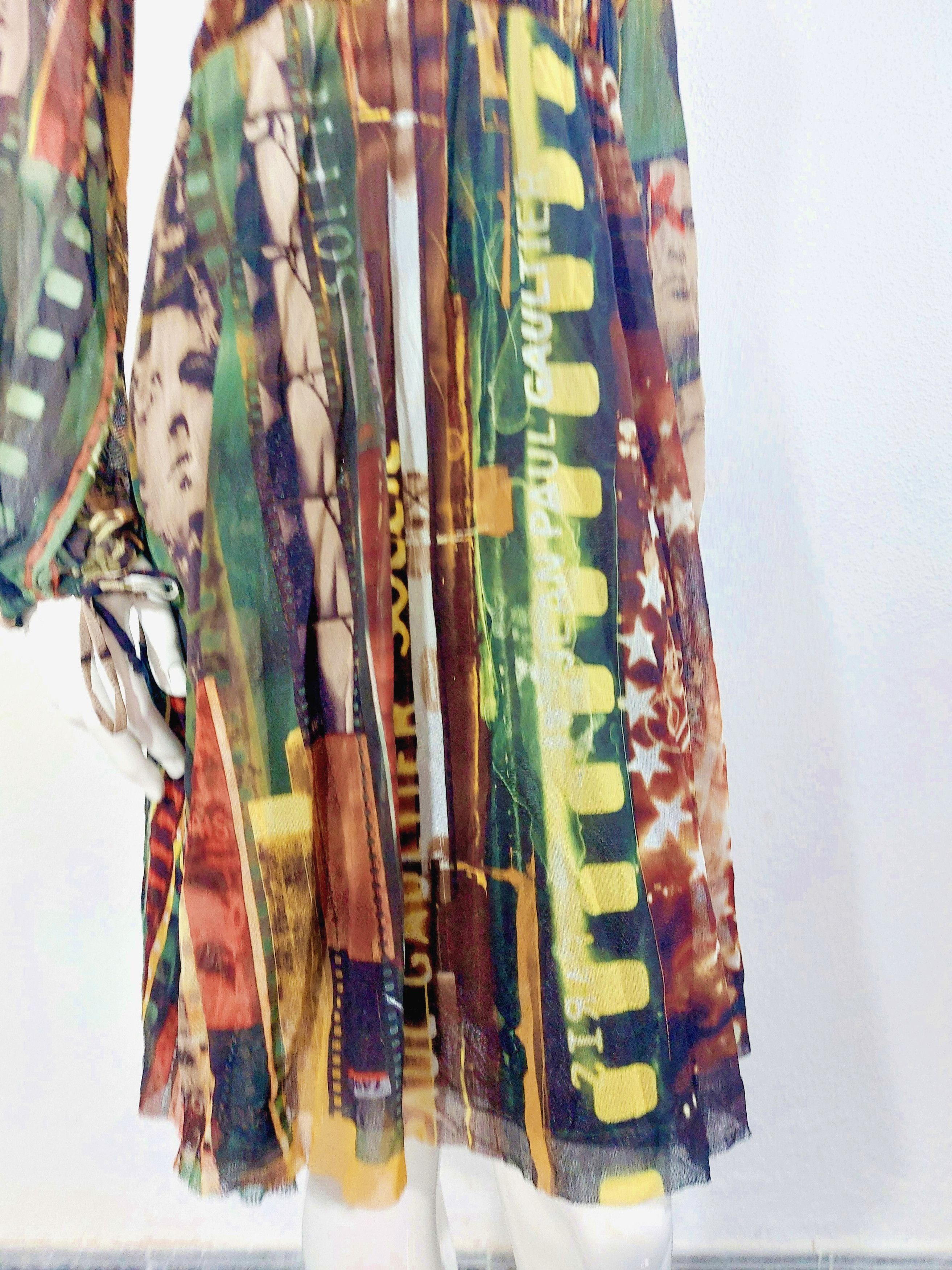Jean Paul Gaultier Jean Paul Gaultier Faces Face Paris Cinema Mesh Dress Size L / US 10 / IT 46 - 15 Thumbnail