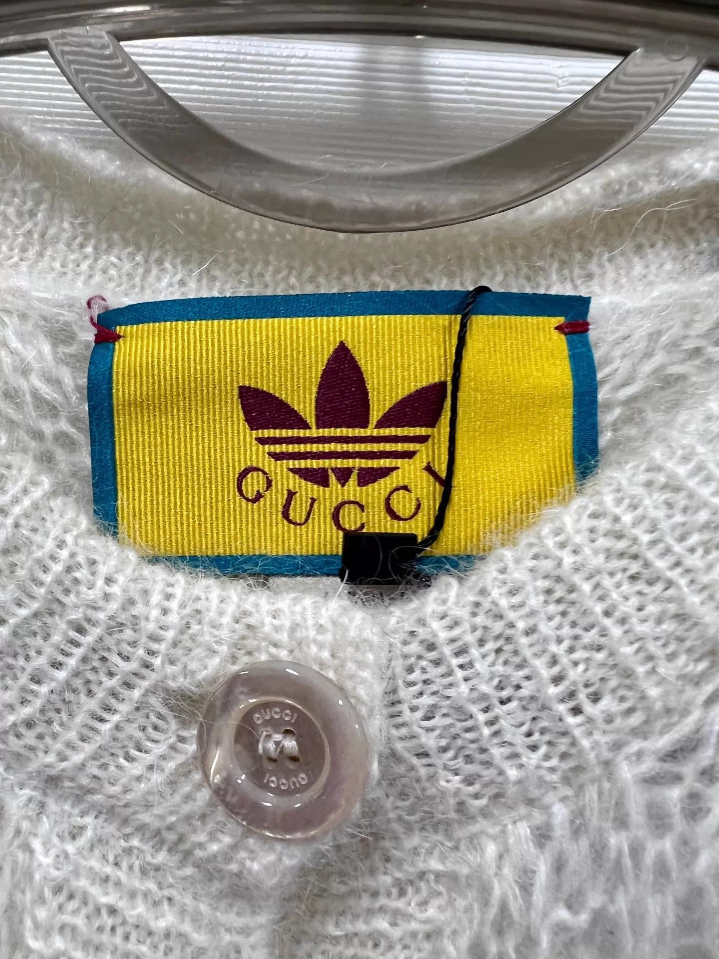 Gucci Gucci x adidas Ivory Striped Single-breasted Knit Sweater S Size S / US 4 / IT 40 - 3 Thumbnail