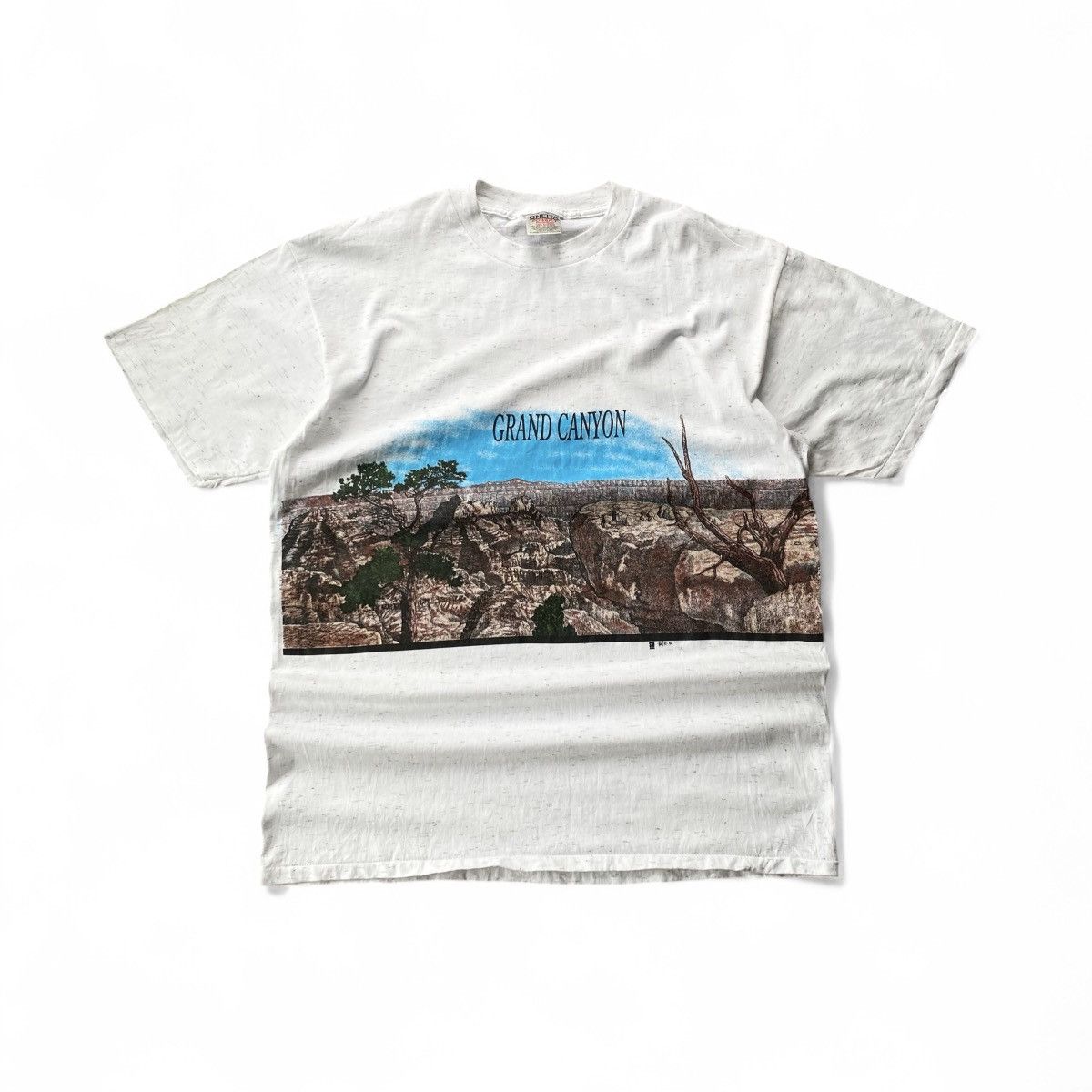 Band Tees × Rap Tees × Vintage 🔥RARE🔥 vintage 1992 grand canyon art nature tee by Oneita Size US XL / EU 56 / 4 - 1 Thumbnail
