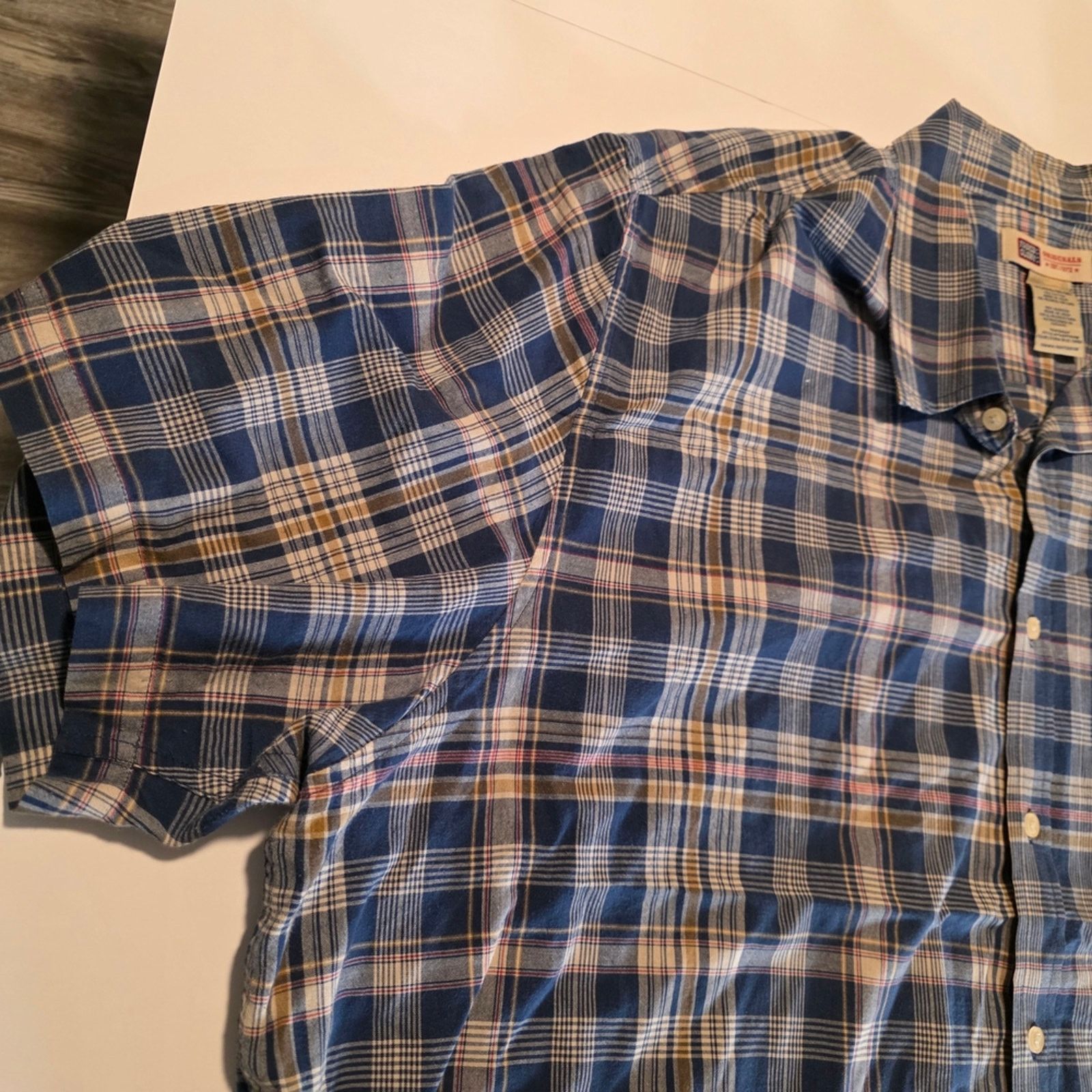 Faded Glory Men's Blue Plaid Shirt 3XL Size US XXL / EU 58 / 5 - 7 Thumbnail