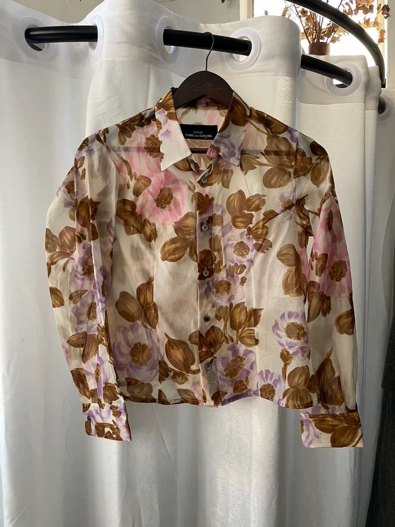 Comme des Garcons Comme des Garçons Medieval Ladies Floral Long Sleeve Shirt Size ONE SIZE - 1 Thumbnail