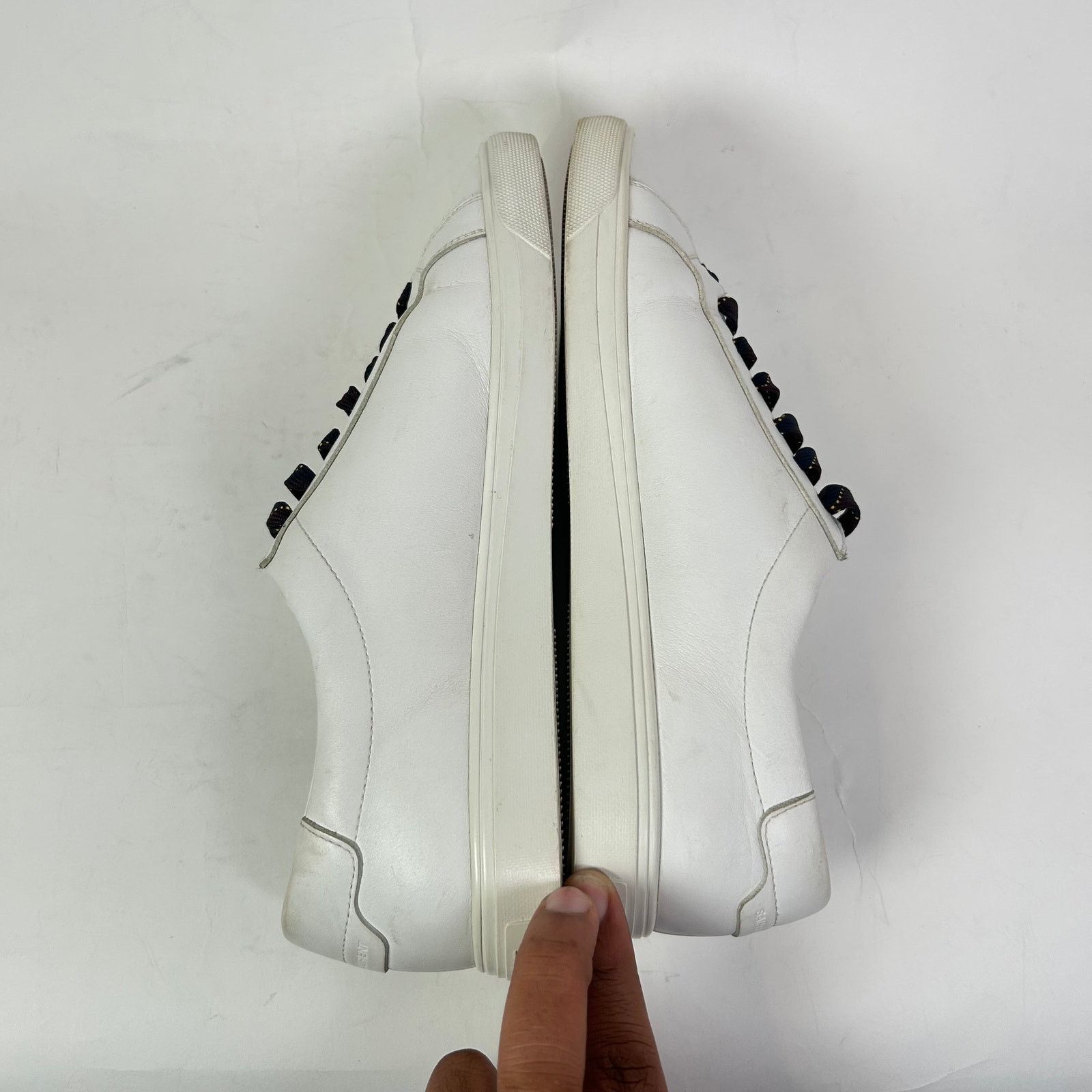 Saint Laurent Paris Saint Laurent White Andy Leather Low-Top Sneaker Size 42 Size US 9 / EU 42 - 4 Thumbnail