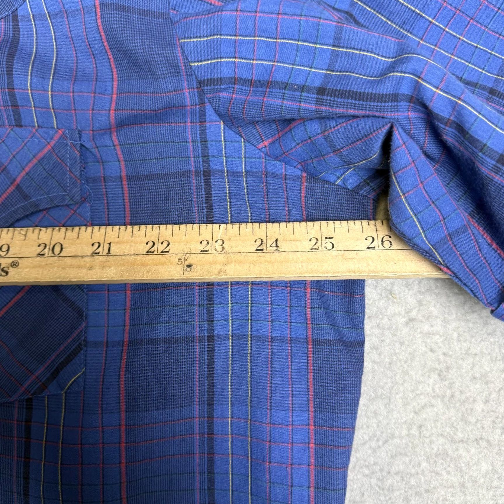 Vintage VINTAGE Ely Cattleman Button-Down Shirt Blue Western Cowboy Short Sleeve XL Men's Stain on front Size US XL / EU 56 / 4 - 4 Thumbnail