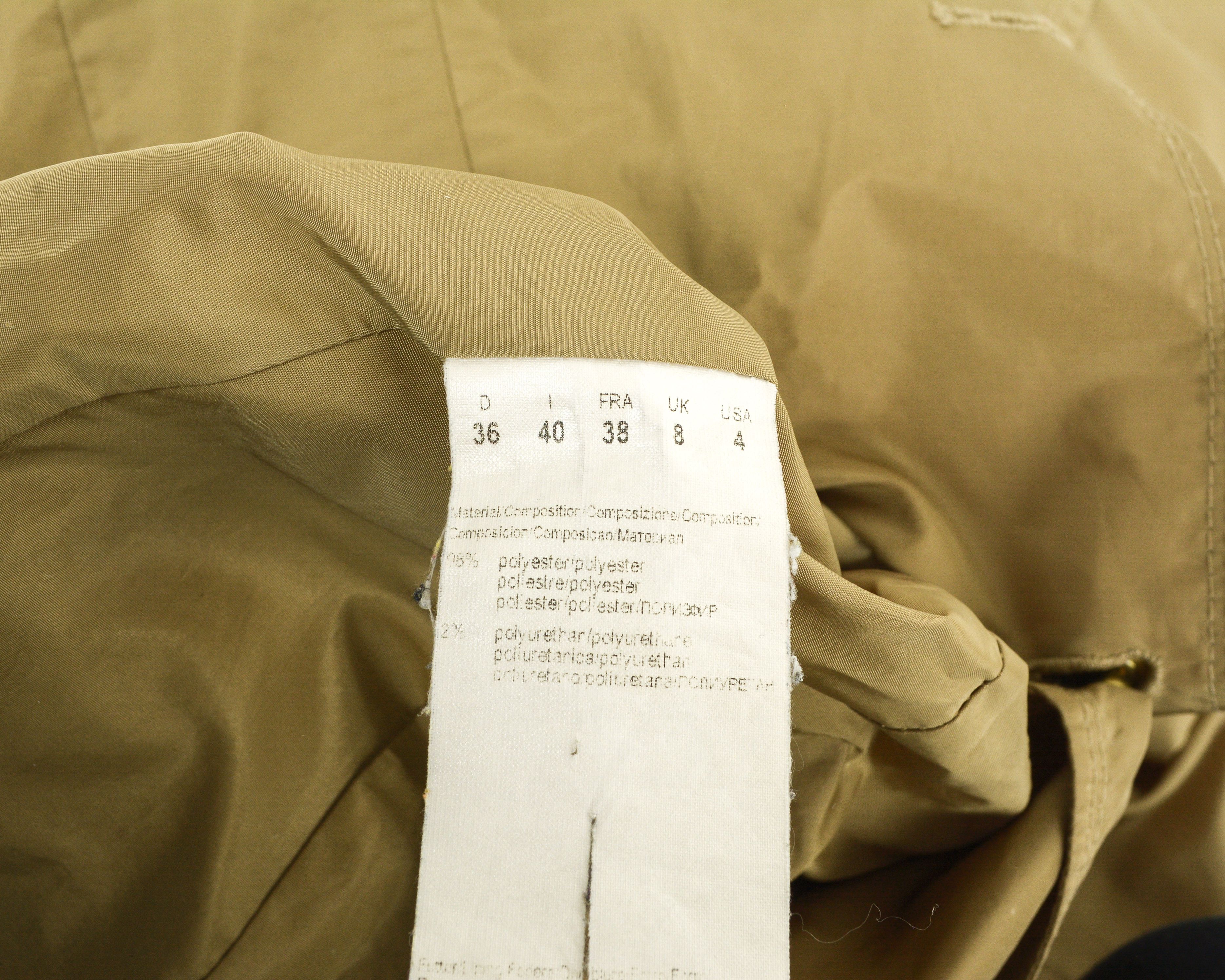 Hugo Boss Women S Coat Jacket Rain Trenchcoat Mac Belted Lightweight Size S / US 4 / IT 40 - 6 Thumbnail