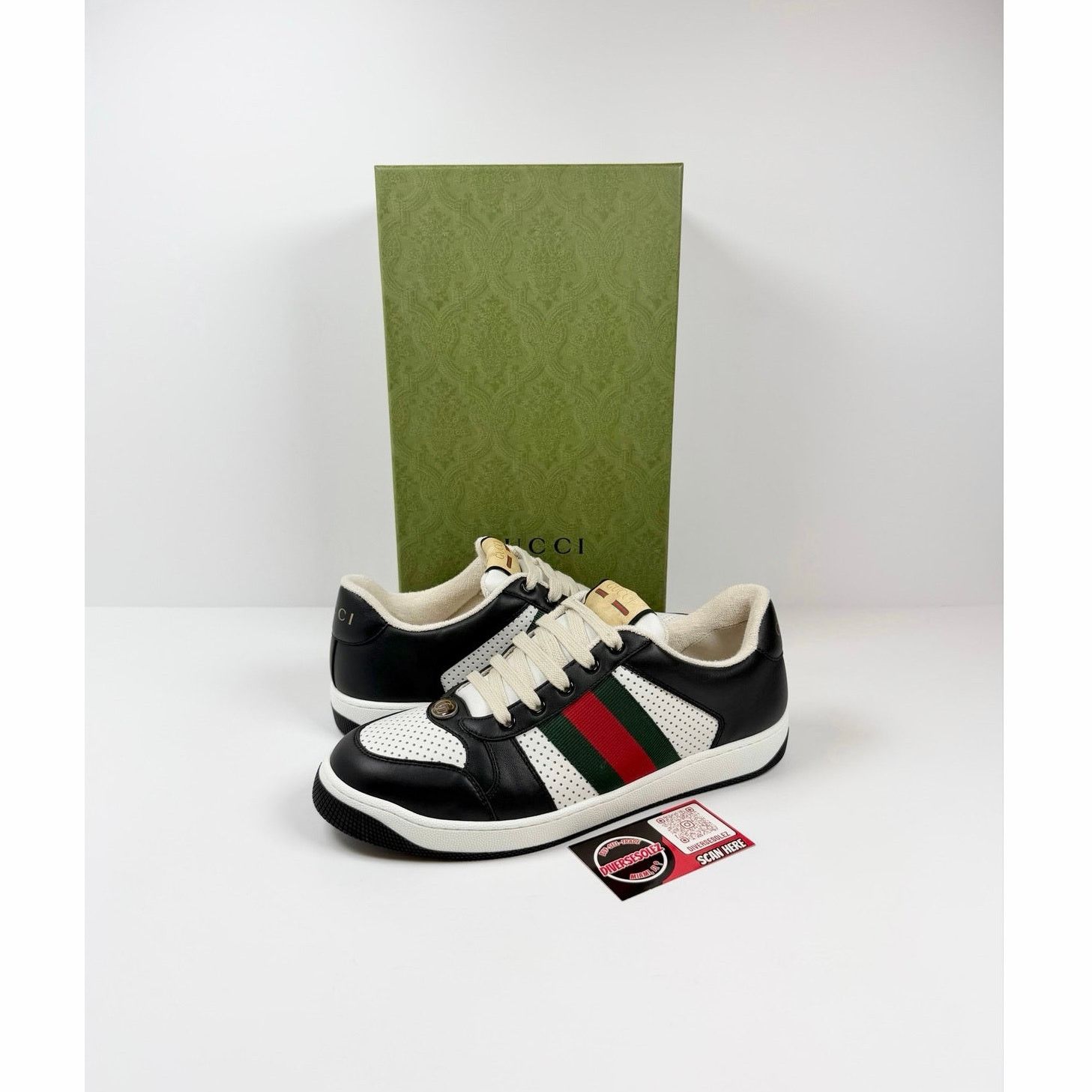 Gucci Size 8.5US - Gucci Screener Black White NEW Size US 8.5 / EU 41-42 - 1 Thumbnail