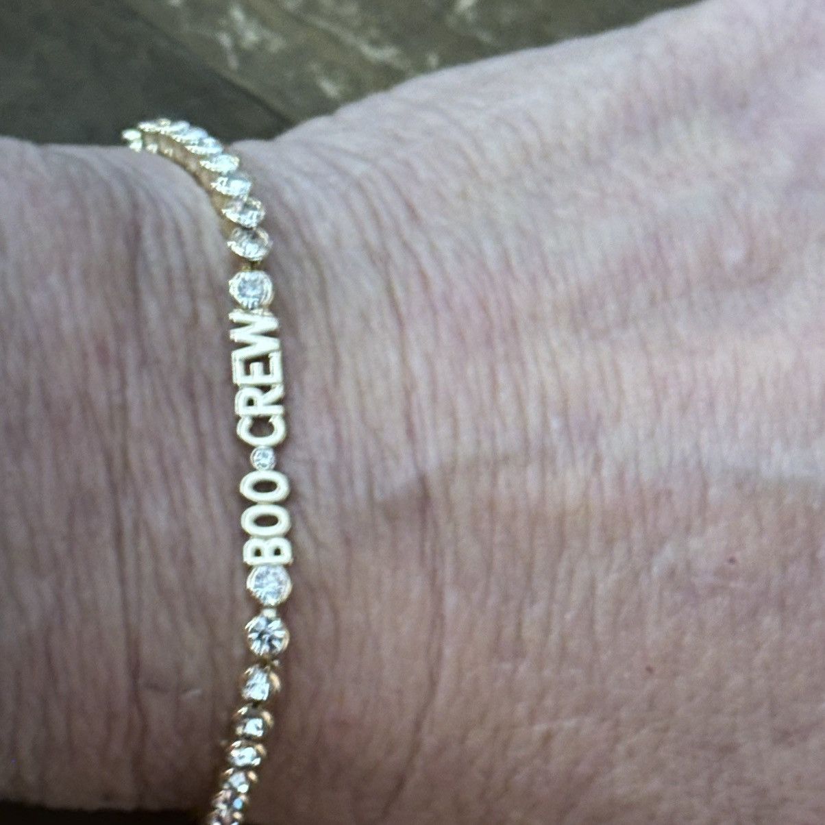 Other Sugar Fix by BaubleBar gold tone Boo Crew tennis bracelet Size ONE SIZE - 3 Thumbnail