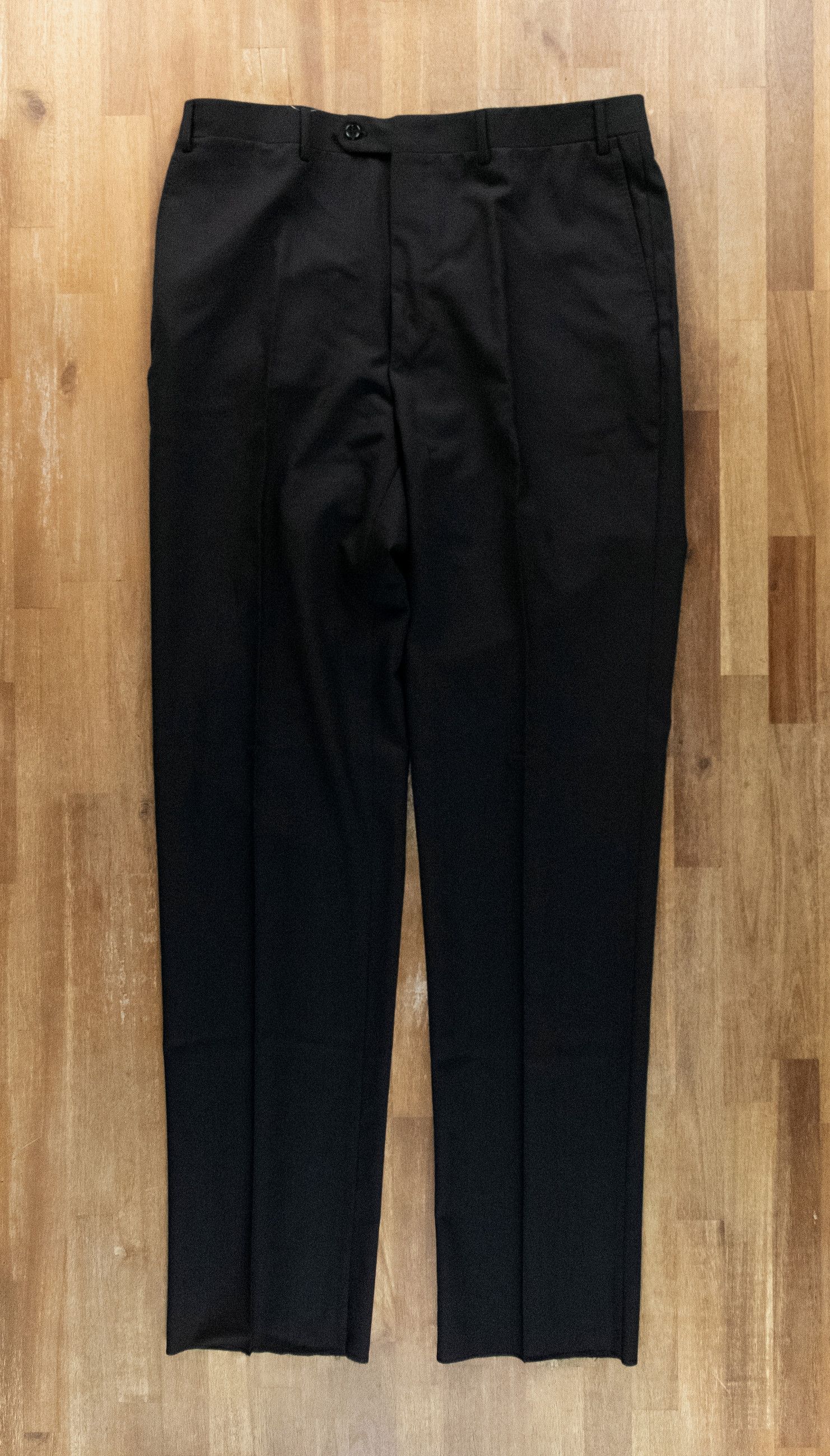 Canali CANALI black wool dress trousers pants Size 36 formal Italy Size US 36 / EU 52 - 1 Thumbnail