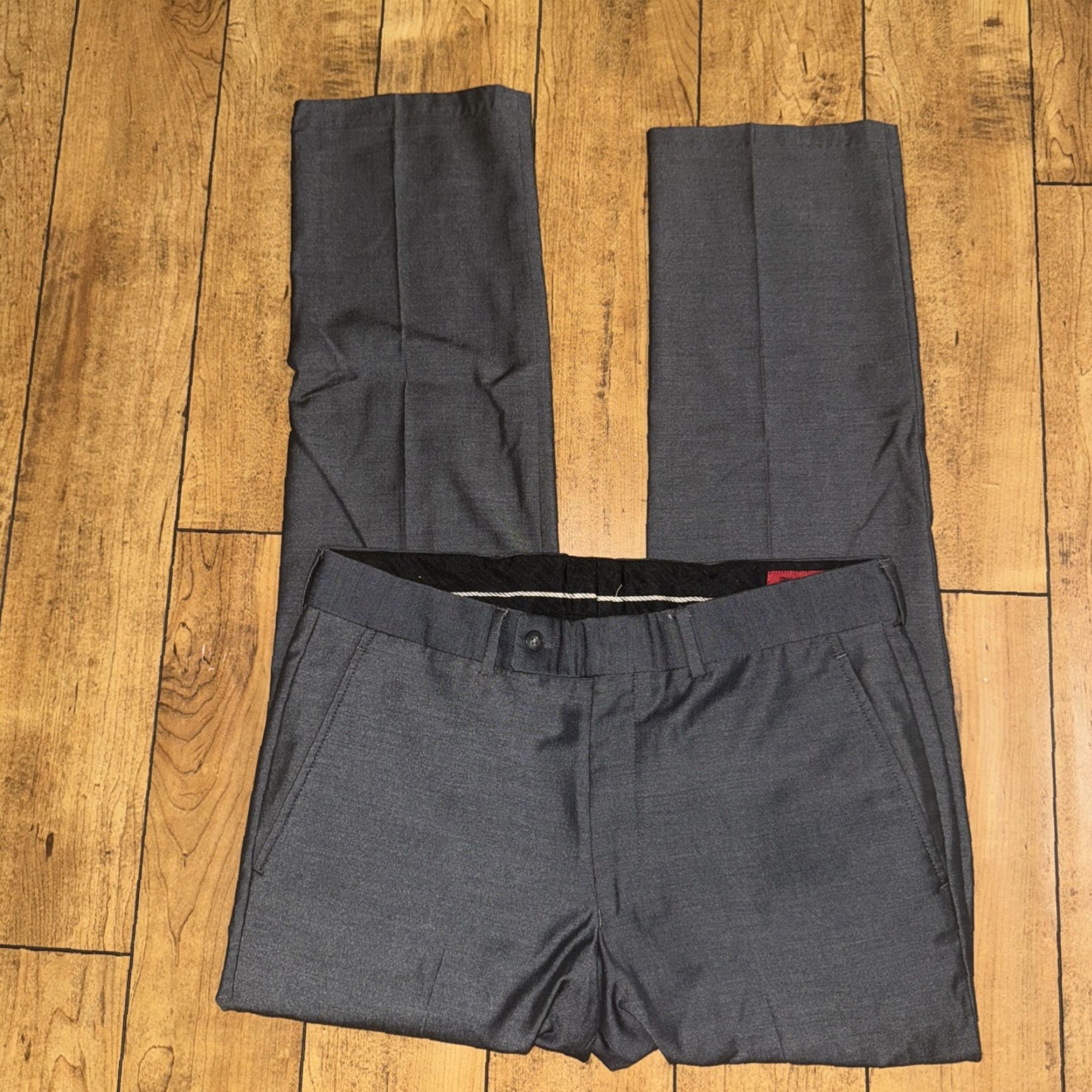 John Varvatos John Varvatos USA Men’s Dress Pants Gray Flat Front Size 34x30 Mens Pants Flat Front Gray 34 30 USA Dress Pants Size US 34 / EU 50 - 2 Thumbnail