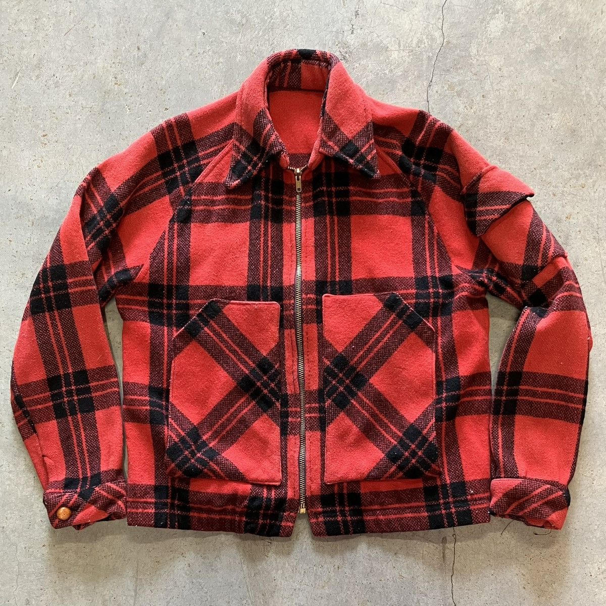 Vintage Vintage 50's Wool Hunting Jacket Size US S / EU 44-46 / 1 - 1 Thumbnail