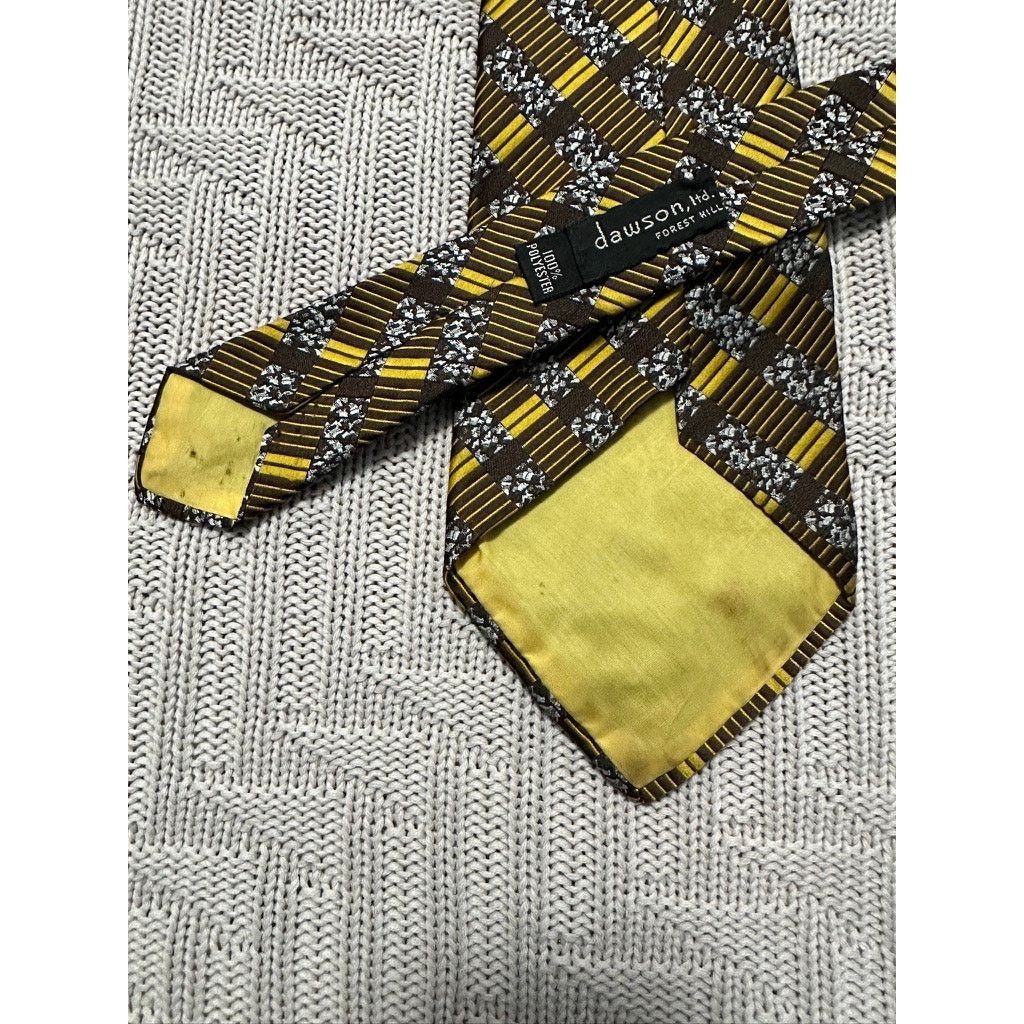 Vintage Vintage Dawson gold and brown striped tie Size ONE SIZE - 3 Thumbnail