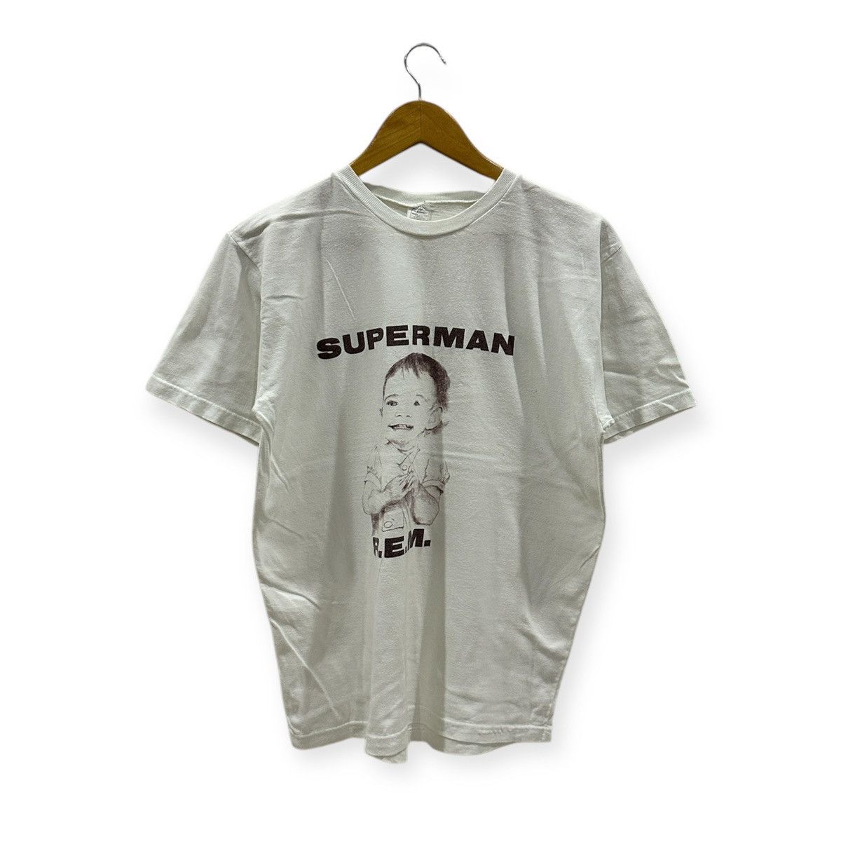 Band Tees × Vintage vintage 1986 R.E.M. superman singles promo t-shirts Size US XL / EU 56 / 4 - 1 Thumbnail