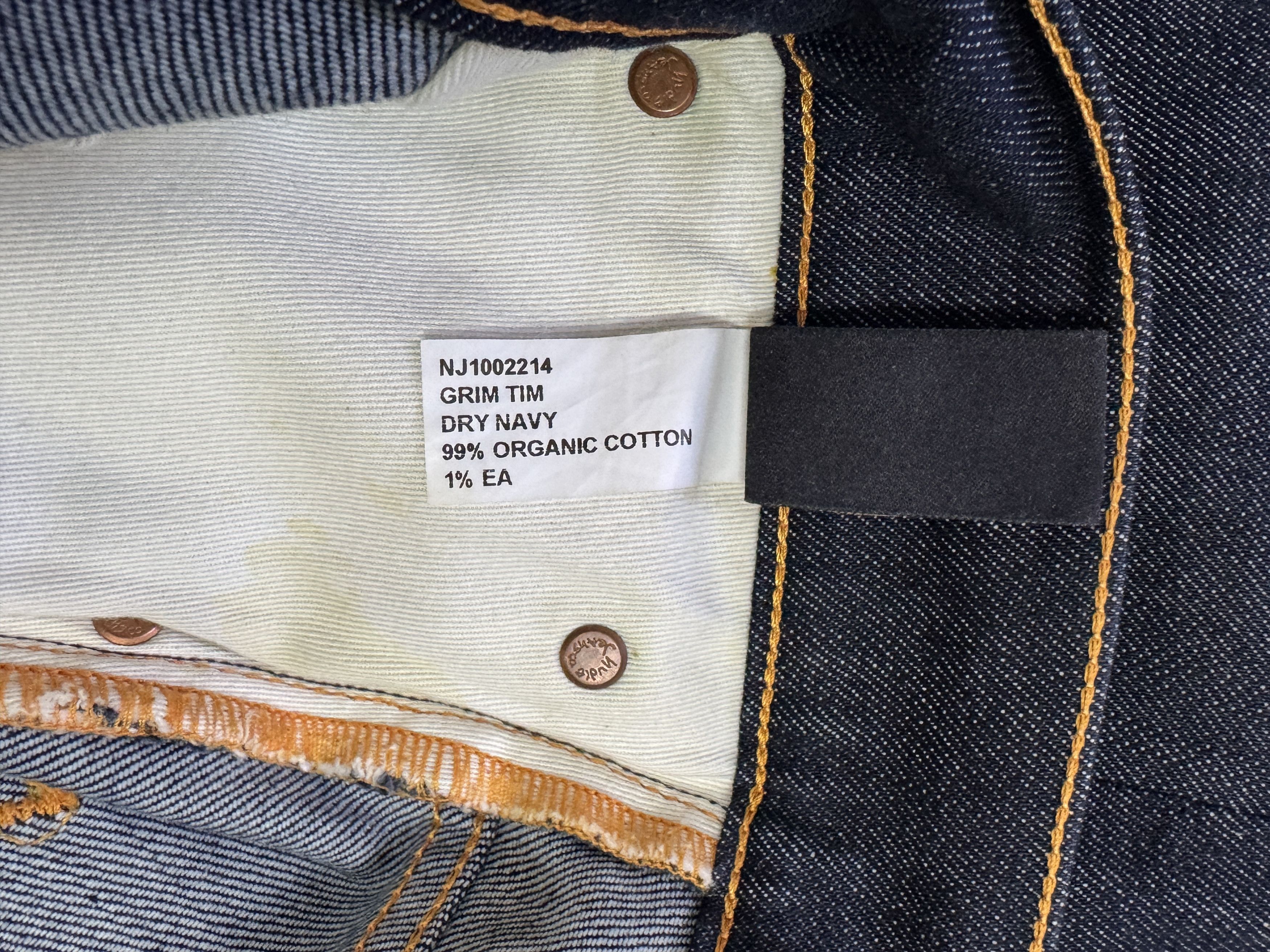 Nudie Jeans Nudie Jeans Grim Tim Indigo Dry Navy Made in Italy W32 L36 Size US 32 / EU 48 - 10 Thumbnail