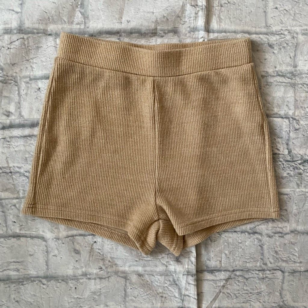 Other Women XS knit pull on shorts tan Size 26" / US 2 / IT 38 - 2 Thumbnail