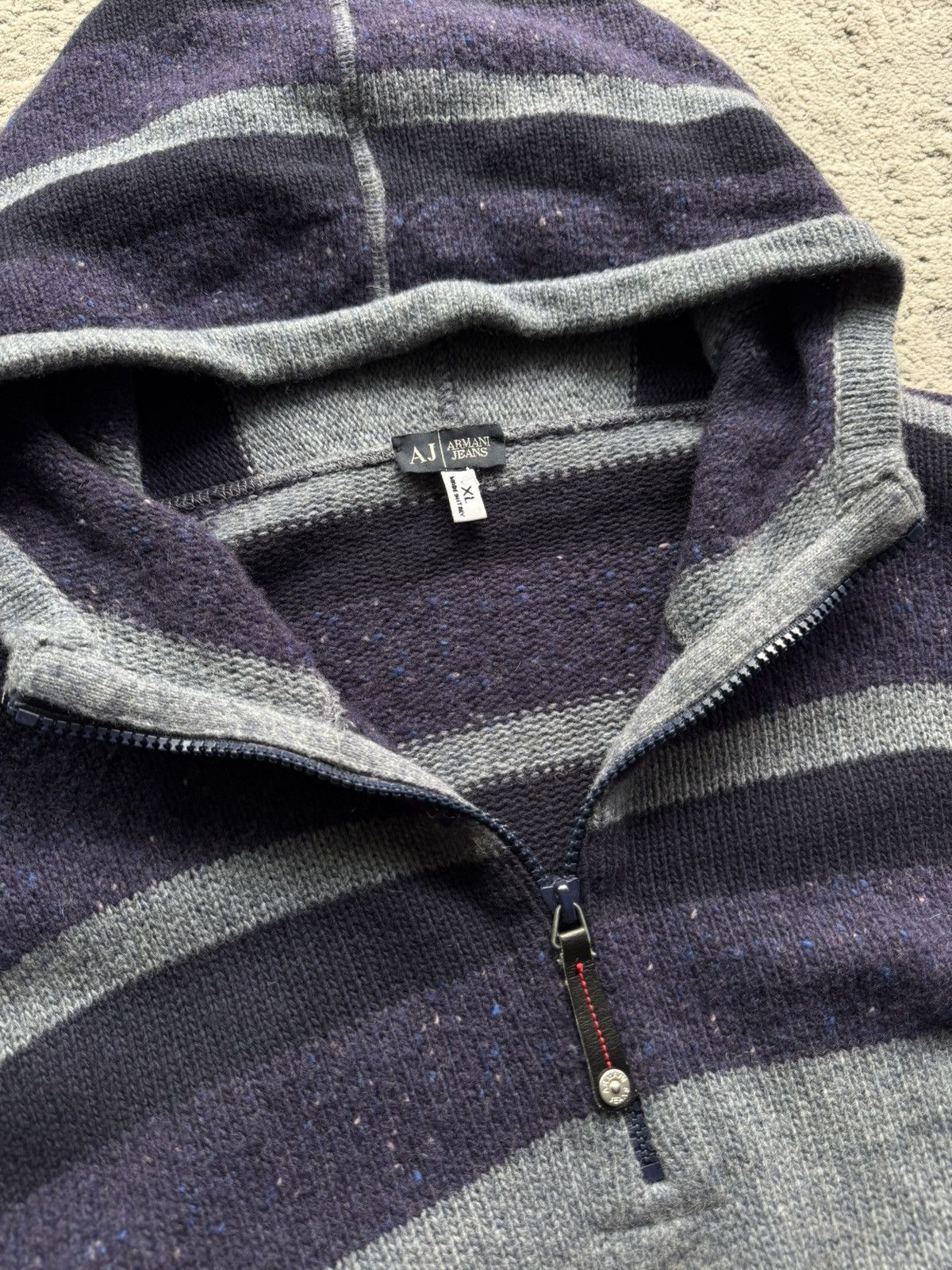 Armani Armani Jeans Vintage Hooded Wool Sweater Size L/Xl Size US XL / EU 56 / 4 - 4 Thumbnail