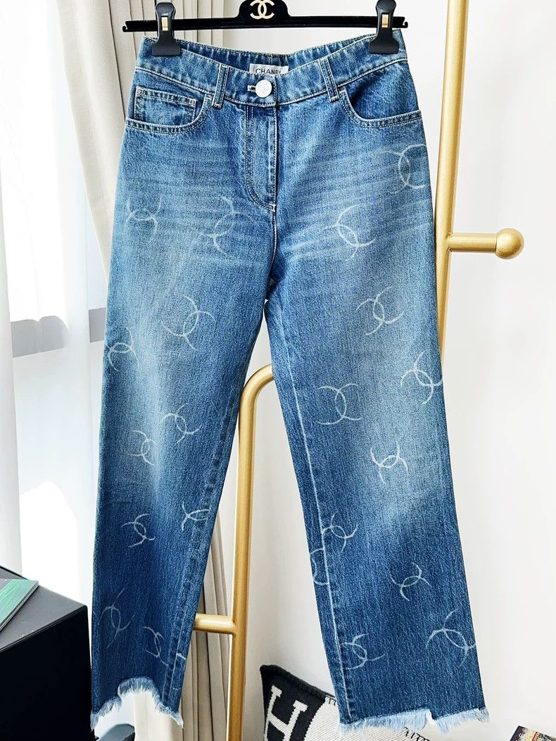 Chanel Chanel Blue Logo Straight Denim Jeans - dmc Size US 30 / EU 46 - 1 Thumbnail