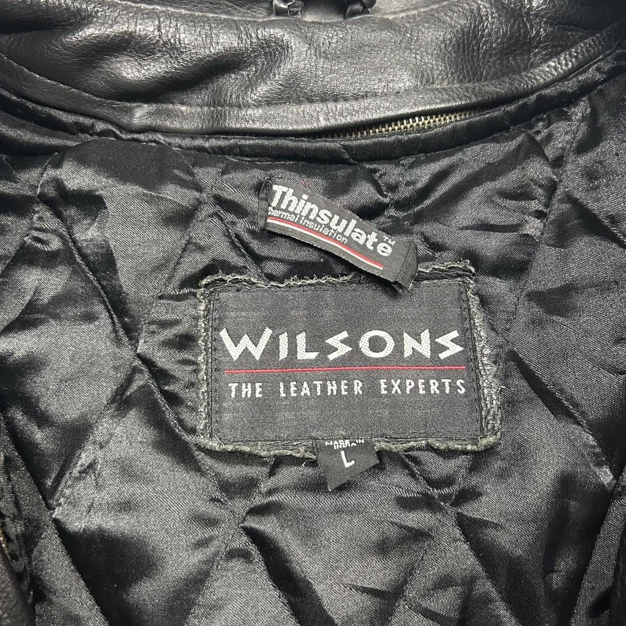 Wilsons Leather Men's L Wilsons Black Leather Jacket thinsulate Size US L / EU 52-54 / 3 - 3 Thumbnail