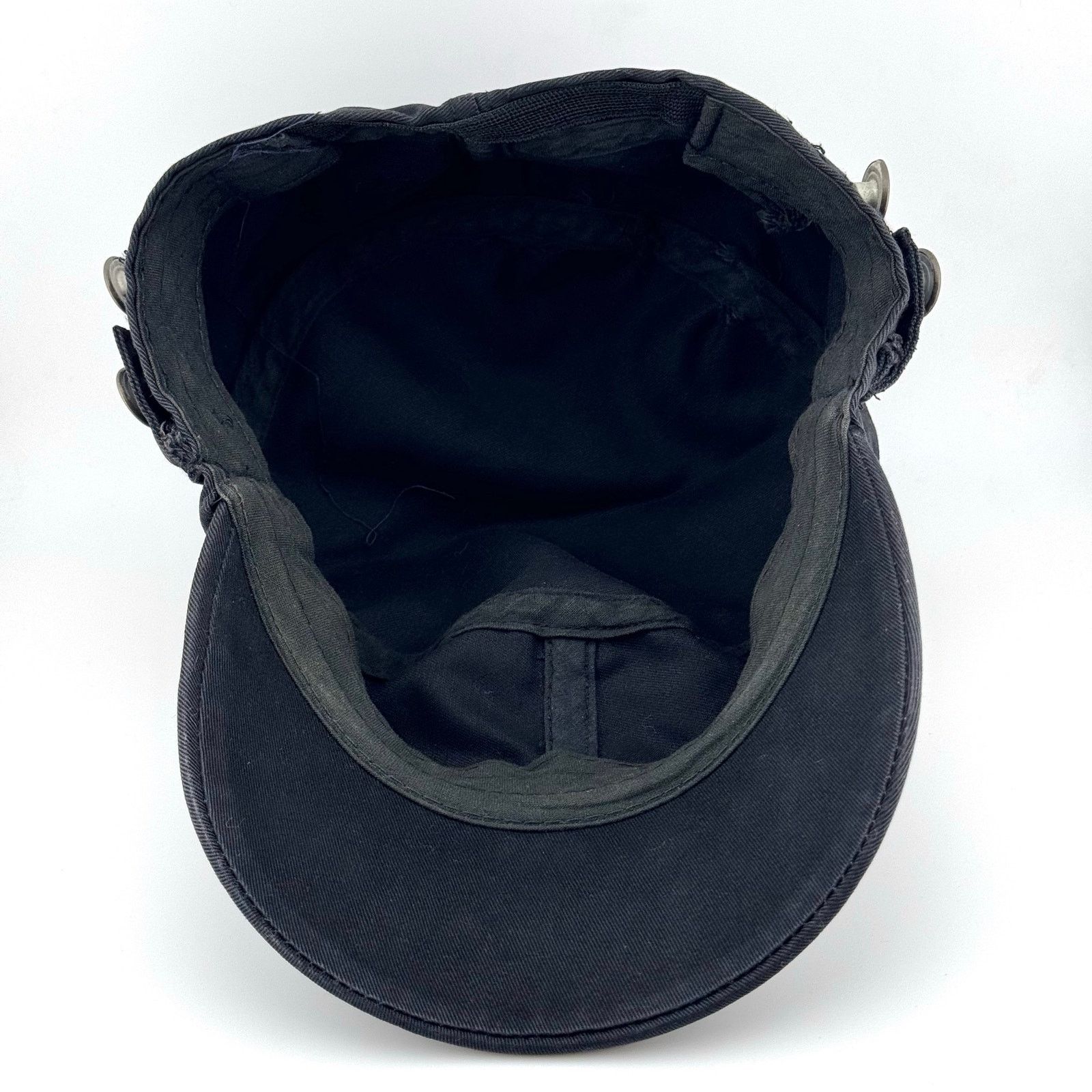 Japanese Brand Y2K Blank Distressed Military Work Hat VTG Patrol Cadet Cap Size ONE SIZE - 5 Thumbnail