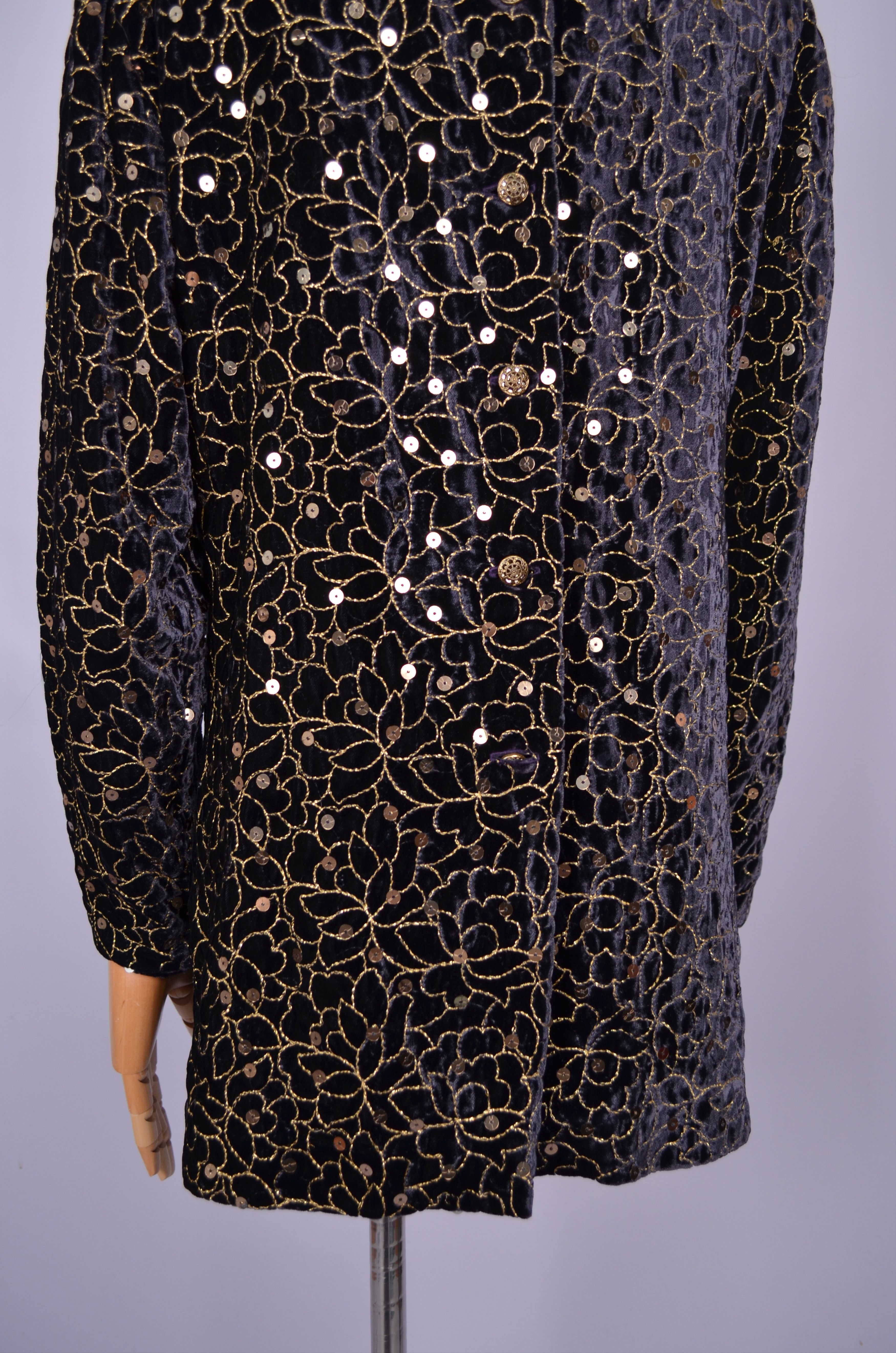 Designer Caroline Charles London Sequin Blouse Viscose Jumper Sz US10 Size M / US 6-8 / IT 42-44 - 8 Thumbnail