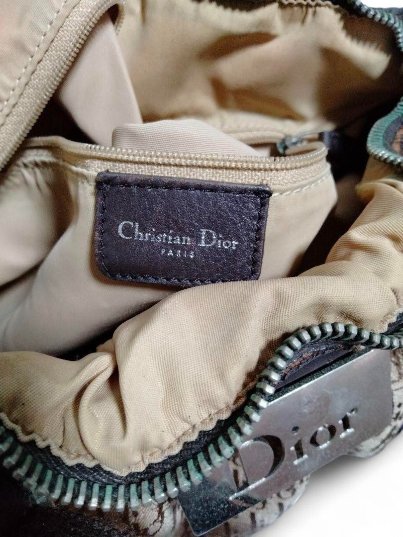 Dior Dior - Canvas Boston Chic Trotter Handbag Beige Brown Size ONE SIZE - 7 Thumbnail