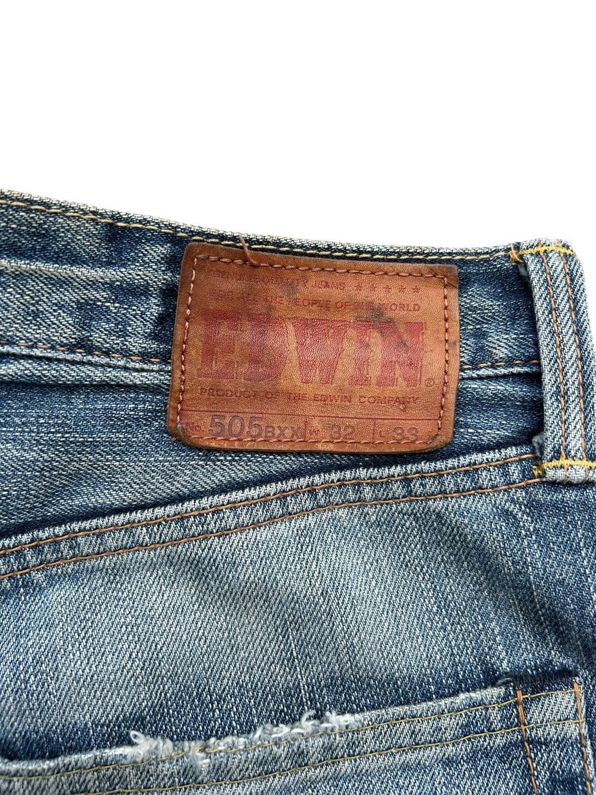 Kapital Thrashed Vintage Edwin 505BXX Selvedge Dirty Denim Jeans Size US 34 / EU 50 - 10 Thumbnail