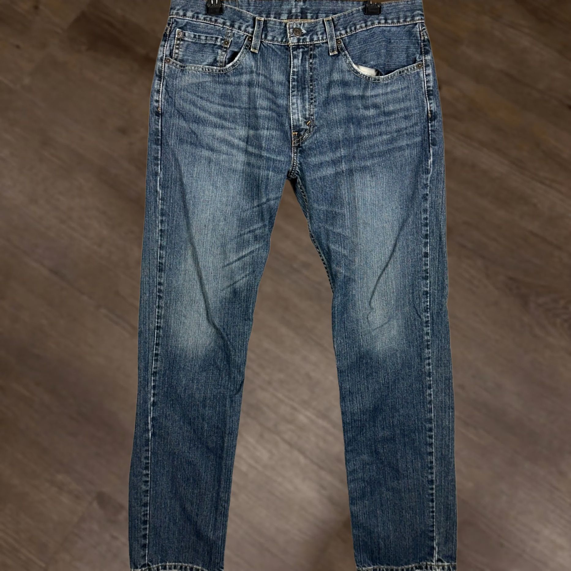 Levi's Levi's 559 Jeans Mens 34x34 Blue Relaxed Straight Leg Distressed Red Tab Denim Size US 34 / EU 50 - 1 Thumbnail