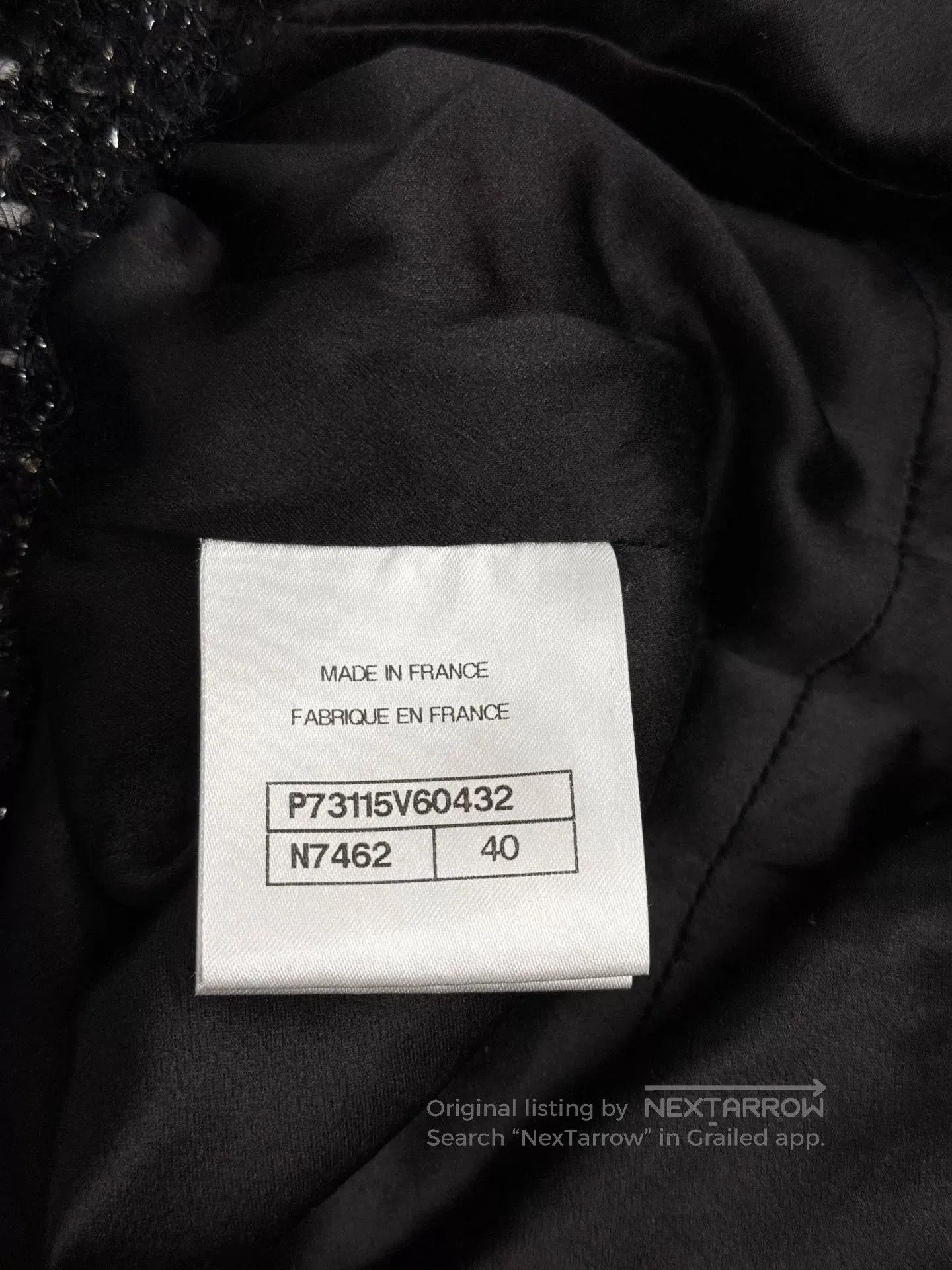 Chanel Chanel Black Silver Shimmer Mid-Length Coat. Size US M / EU 48-50 / 2 - 5 Thumbnail